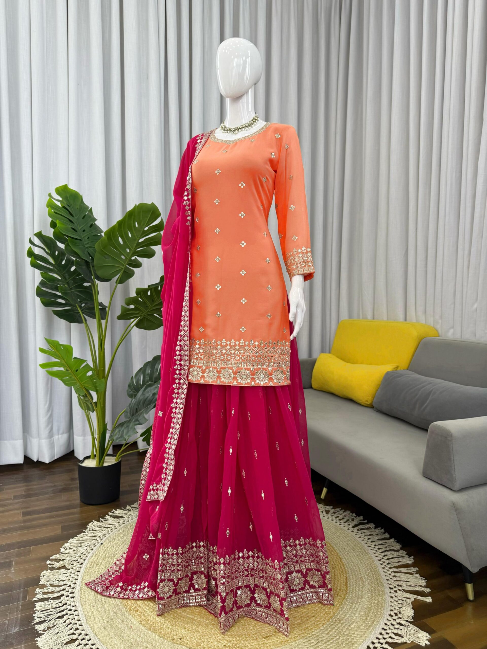 Designer Sharara Kurta Set - Image 6