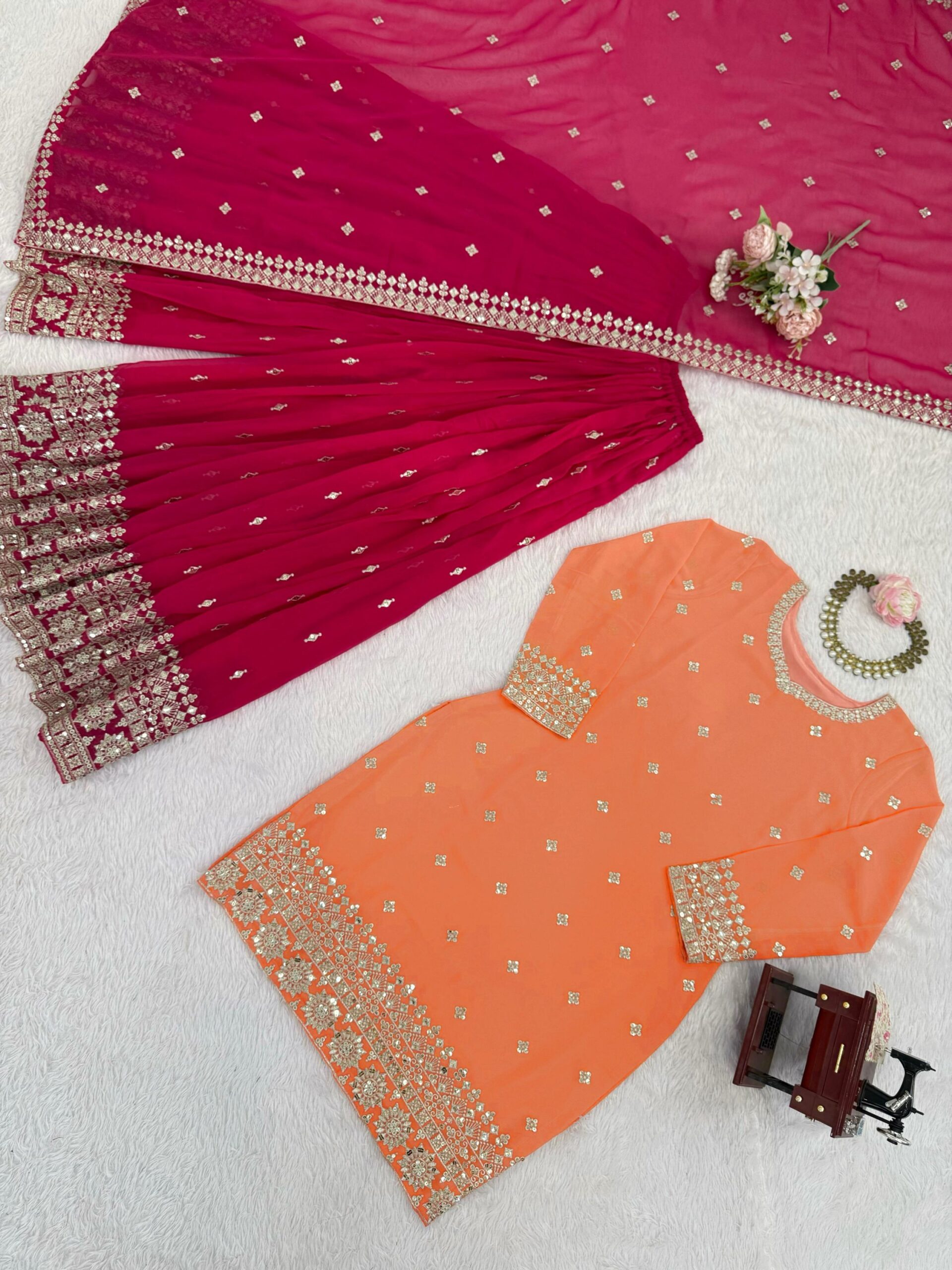 Designer Sharara Kurta Set - Image 10