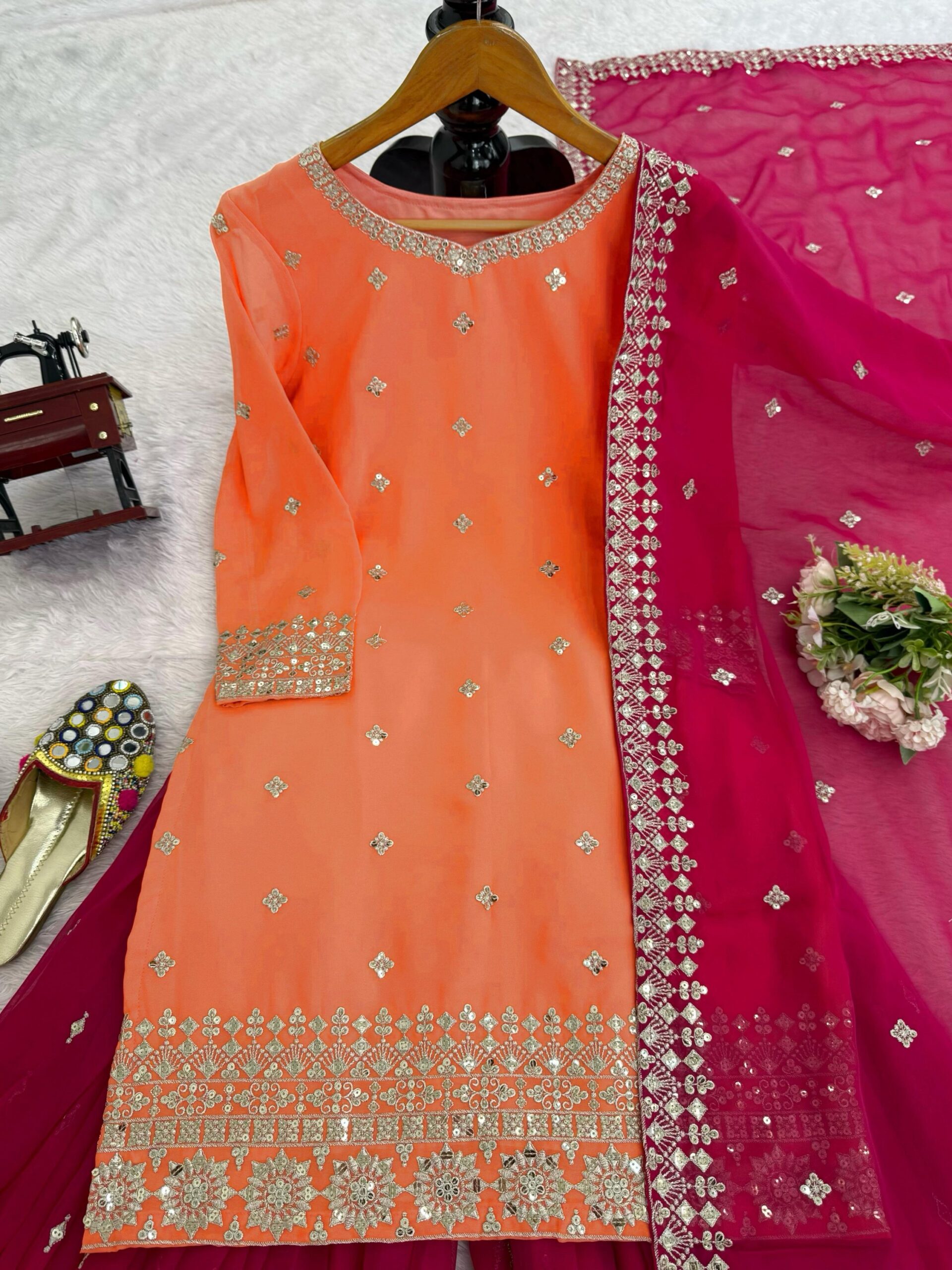 Designer Sharara Kurta Set - Image 9