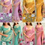 Floral Embroidered Saree