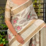 Saree with Kashmiri Style Embroidery