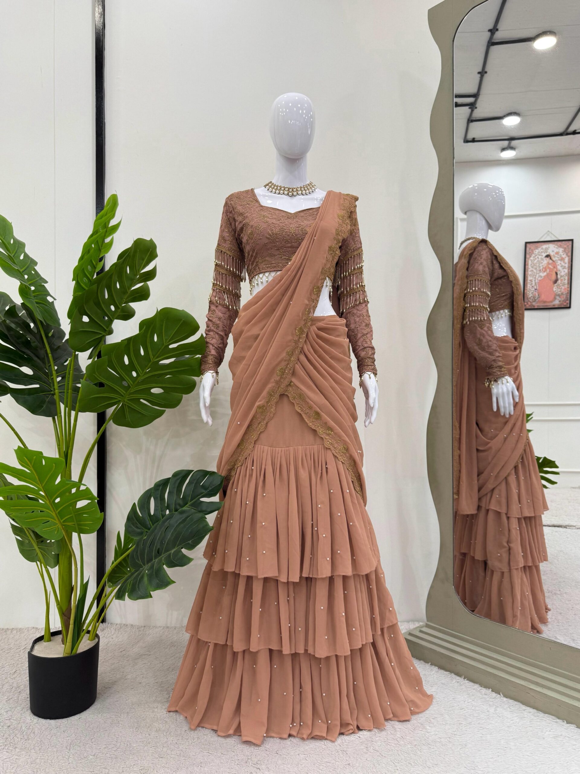 Ruffle Lehenga Saree - Image 2
