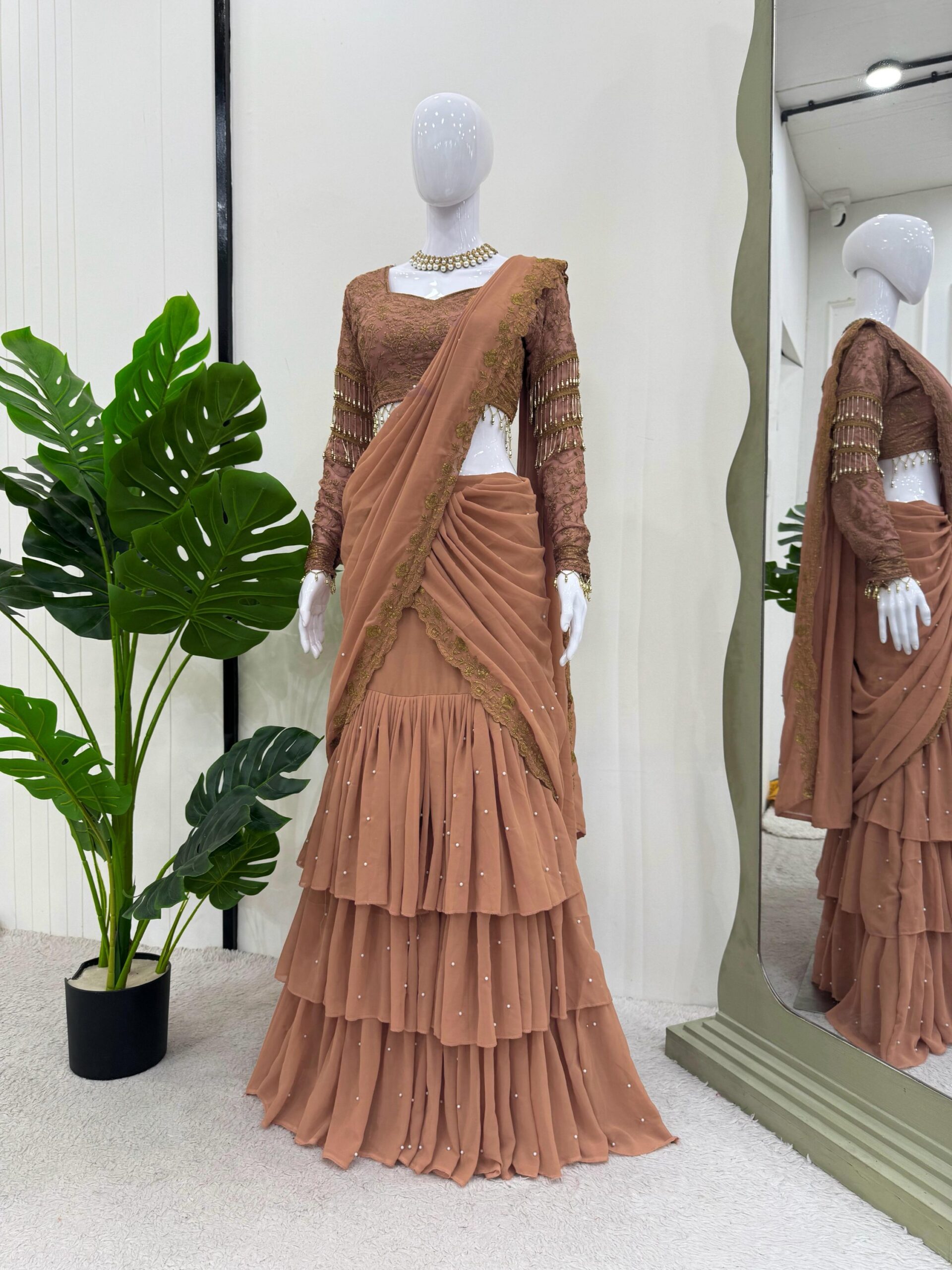 Ruffle Lehenga Saree