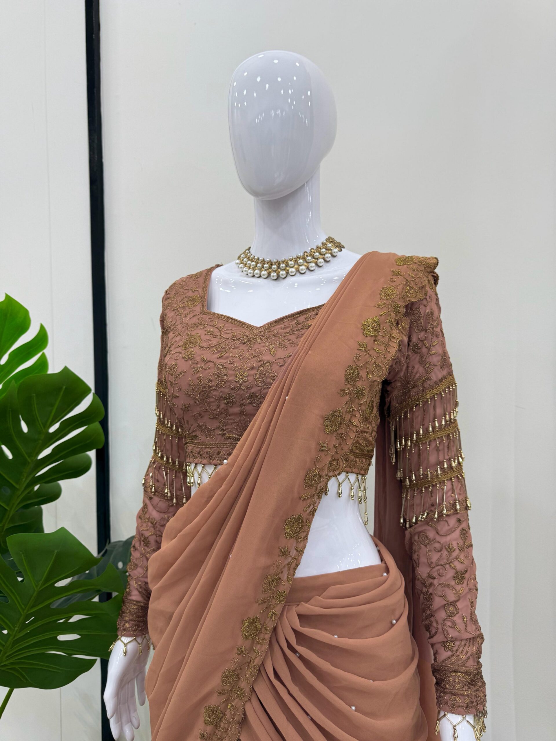 Ruffle Lehenga Saree - Image 3