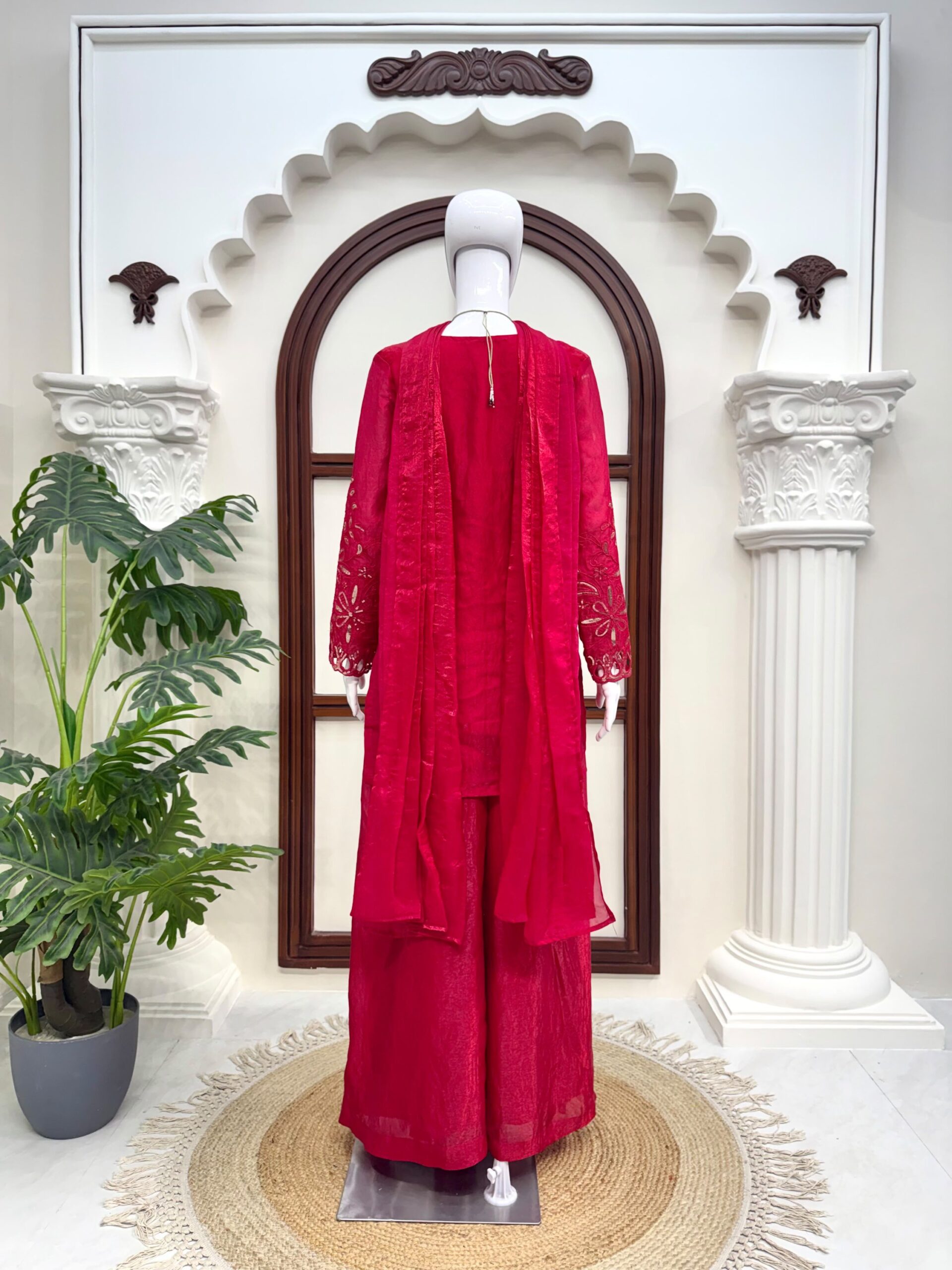 Sequins Work Cutwork Kurta Set - Image 6