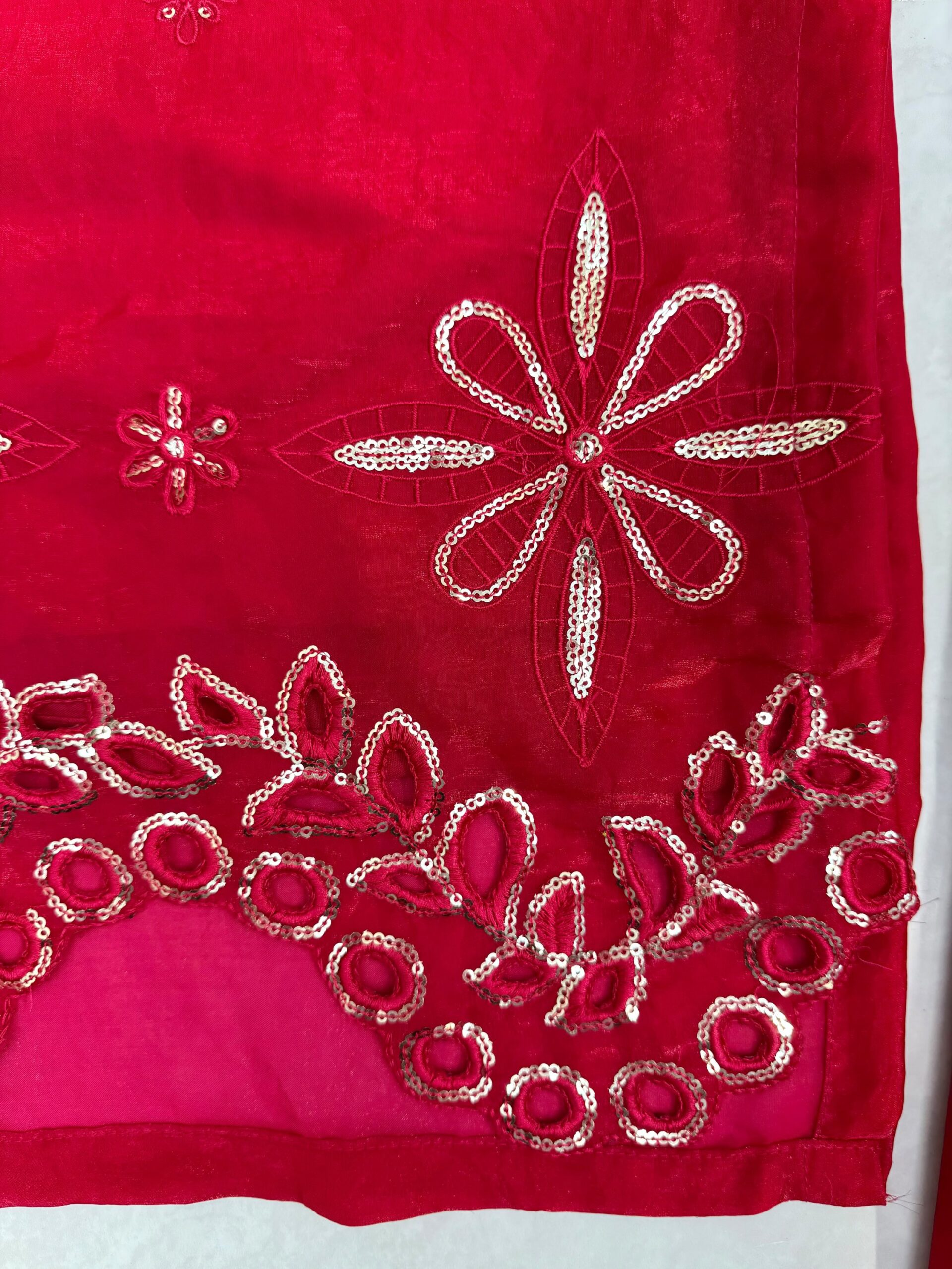 Sequins Work Cutwork Kurta Set - Image 11
