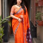 Ajrakh Chanderi Saree (2colors)