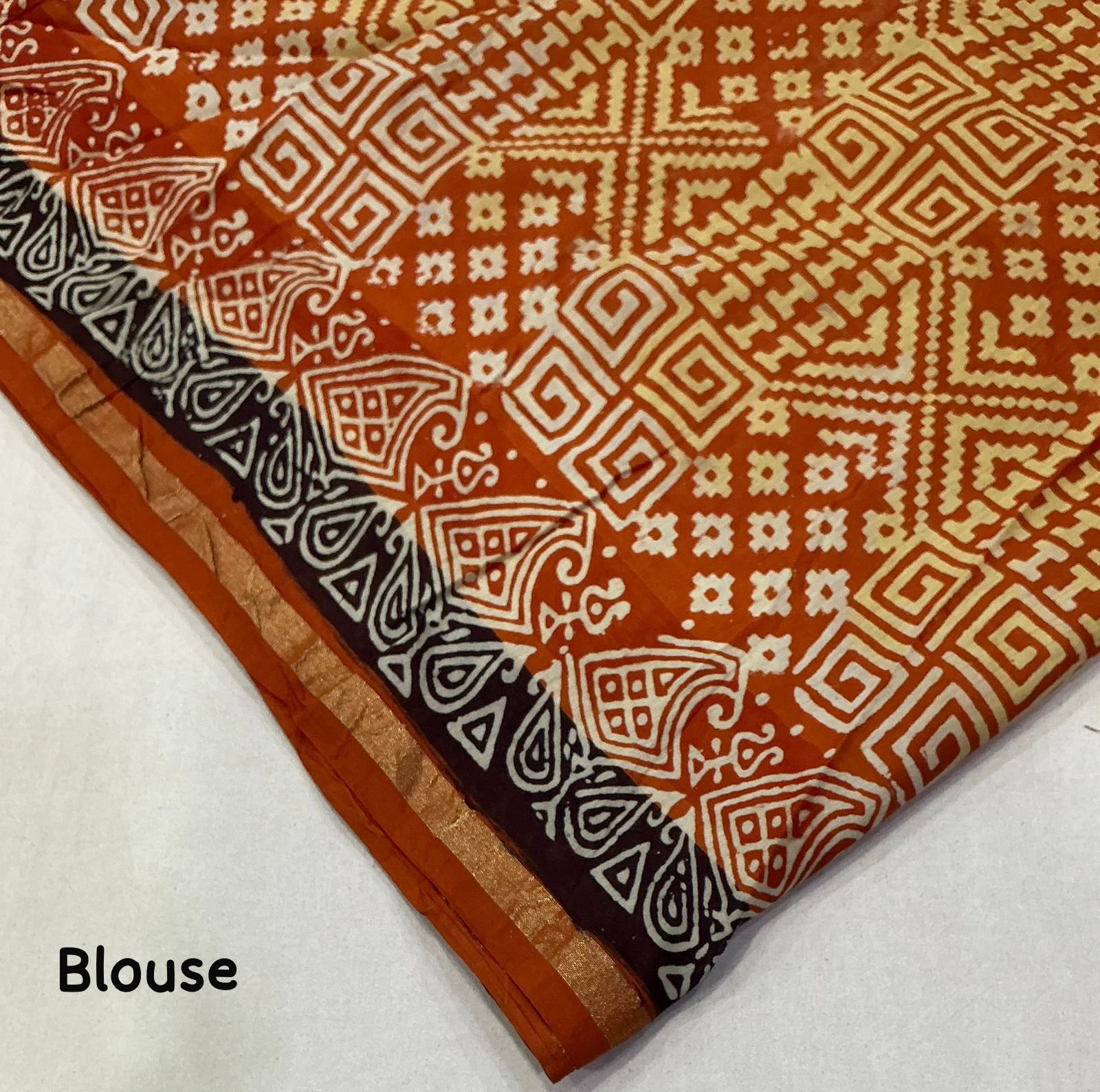 Ajrakh Chanderi Saree (2colors) - Image 7