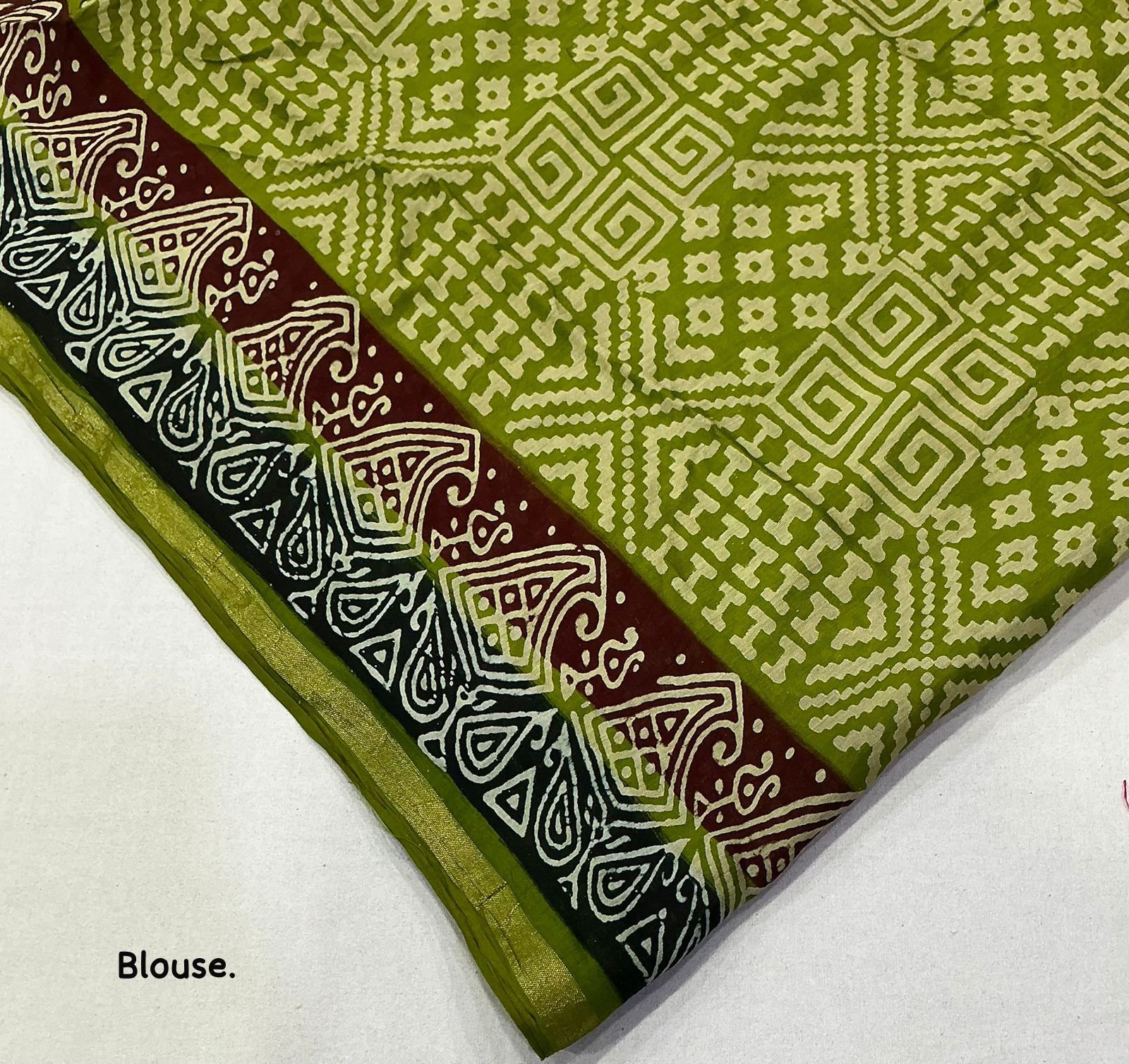 Ajrakh Chanderi Saree (2colors) - Image 13