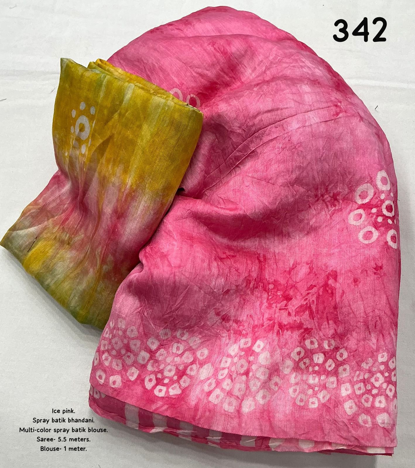 Handmade Batik Bandhani Saree - Image 10