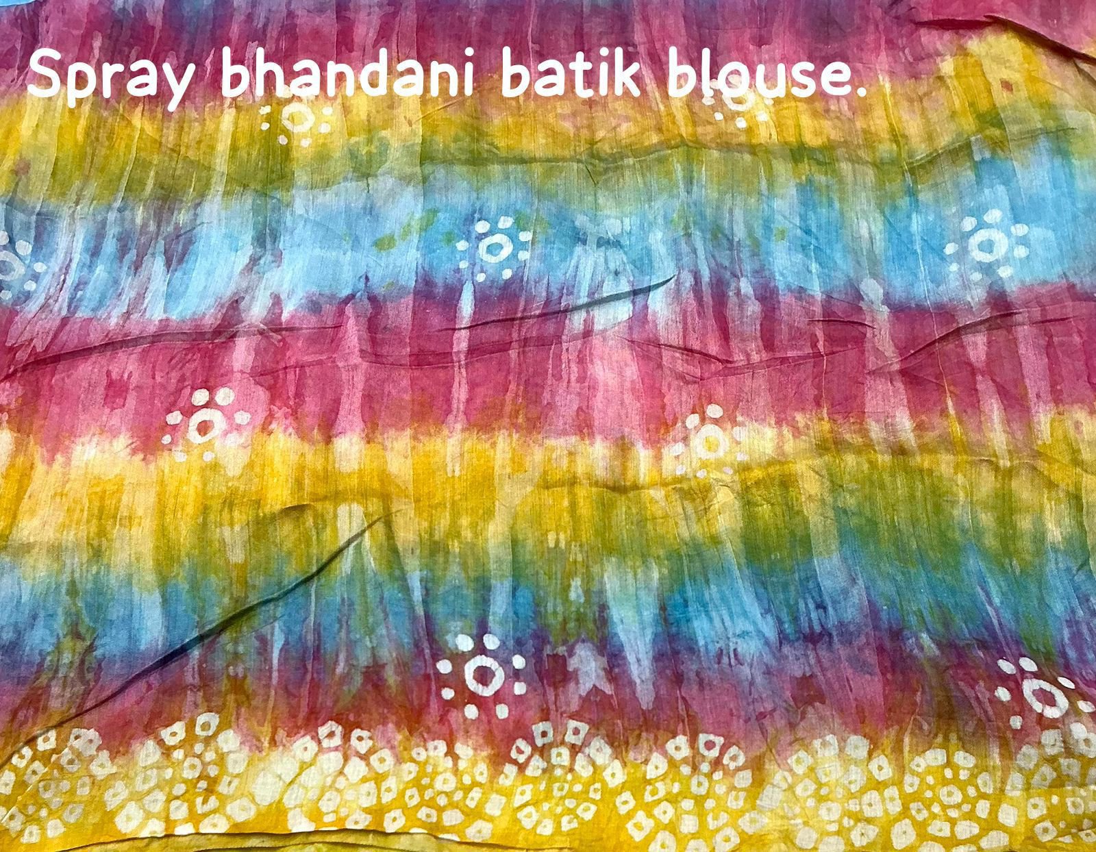 Handmade Batik Bandhani Saree - Image 13