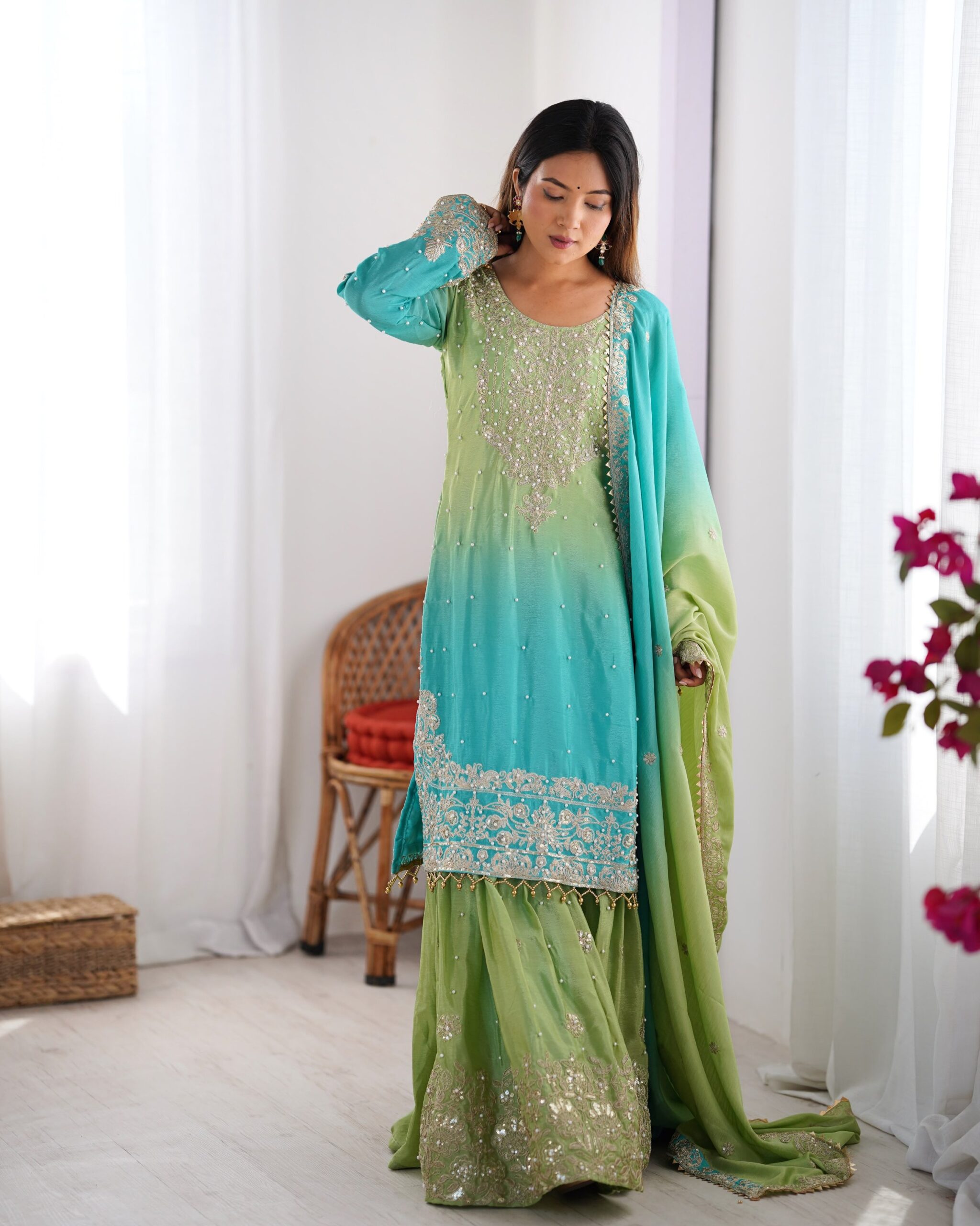 Designer Palazzo Set - Image 7