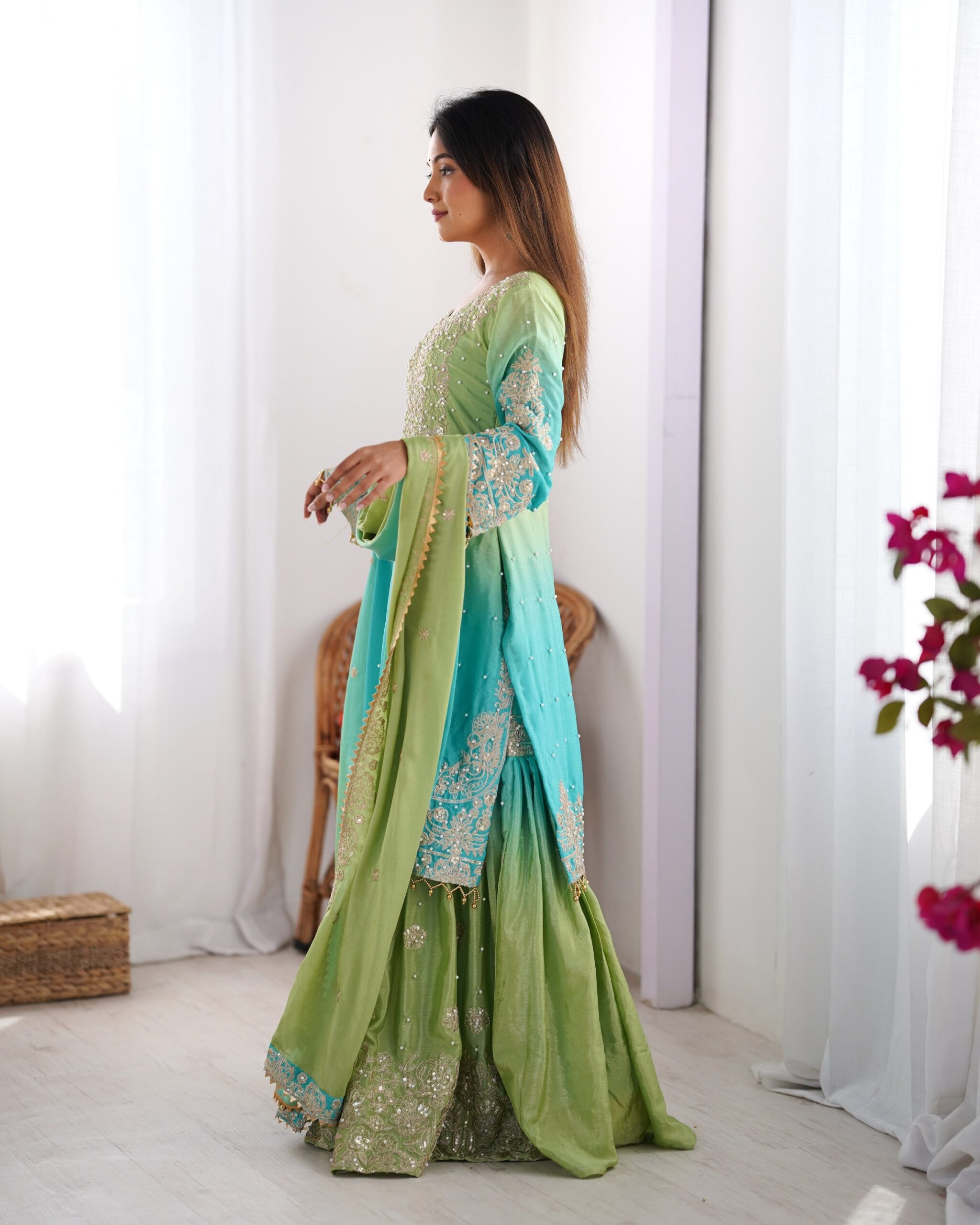 Designer Palazzo Set - Image 4