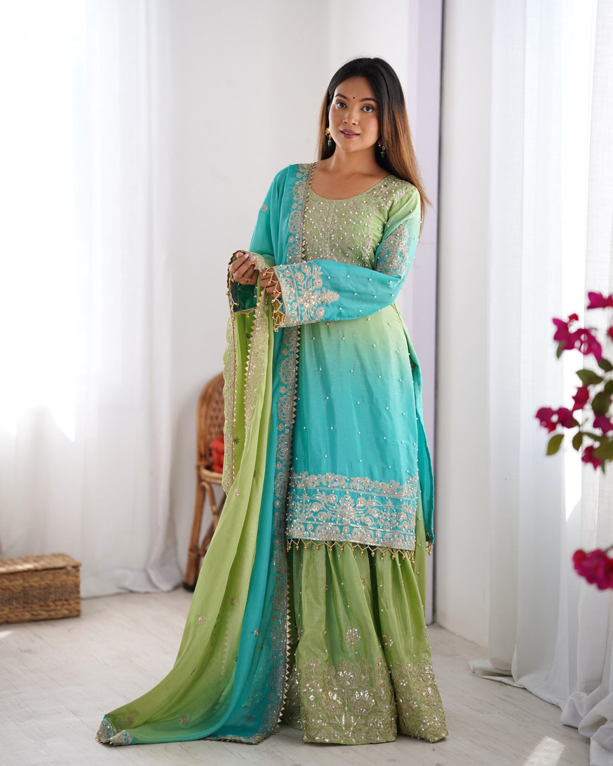 Designer Palazzo Set - Image 2