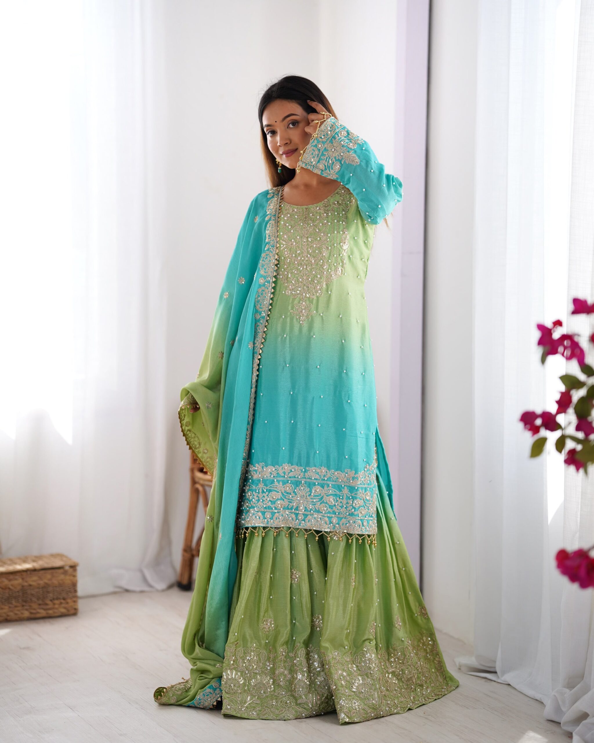 Designer Palazzo Set - Image 3