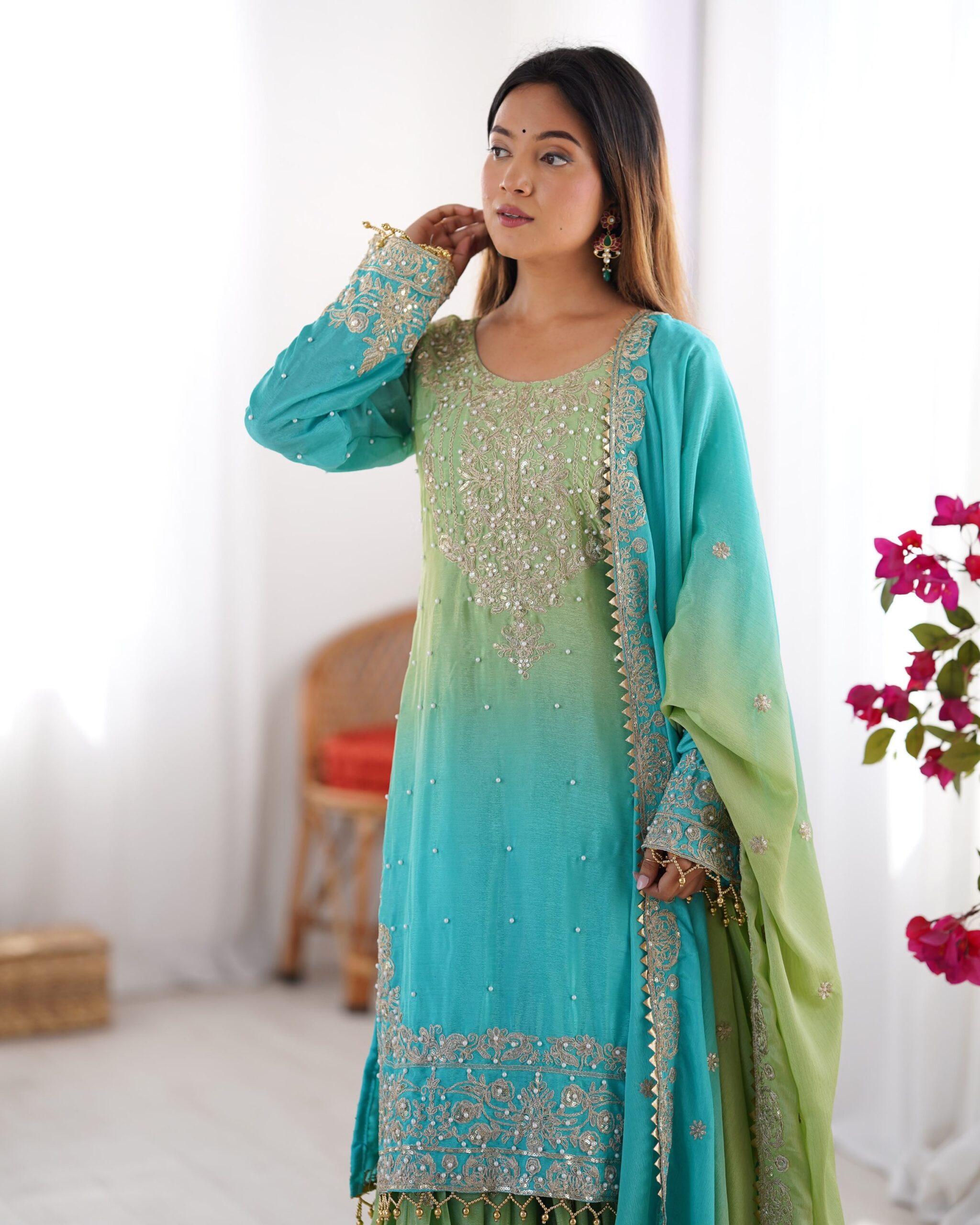 Designer Palazzo Set - Image 6