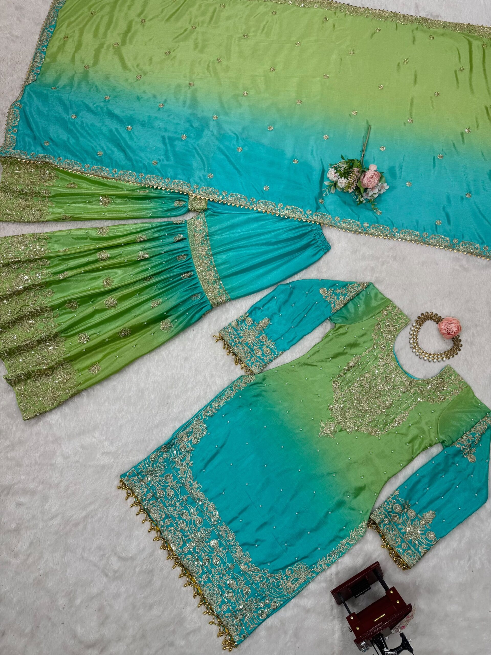 Designer Palazzo Set - Image 9