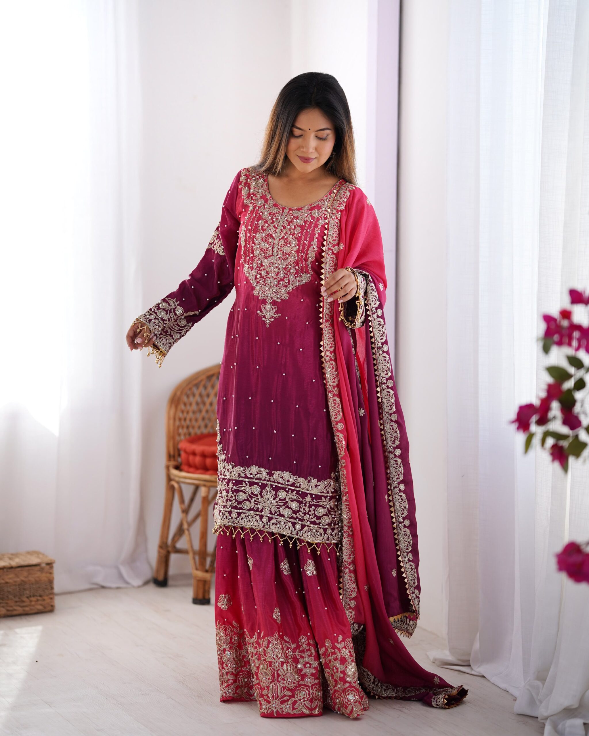 Designer Palazzo Set - Image 11