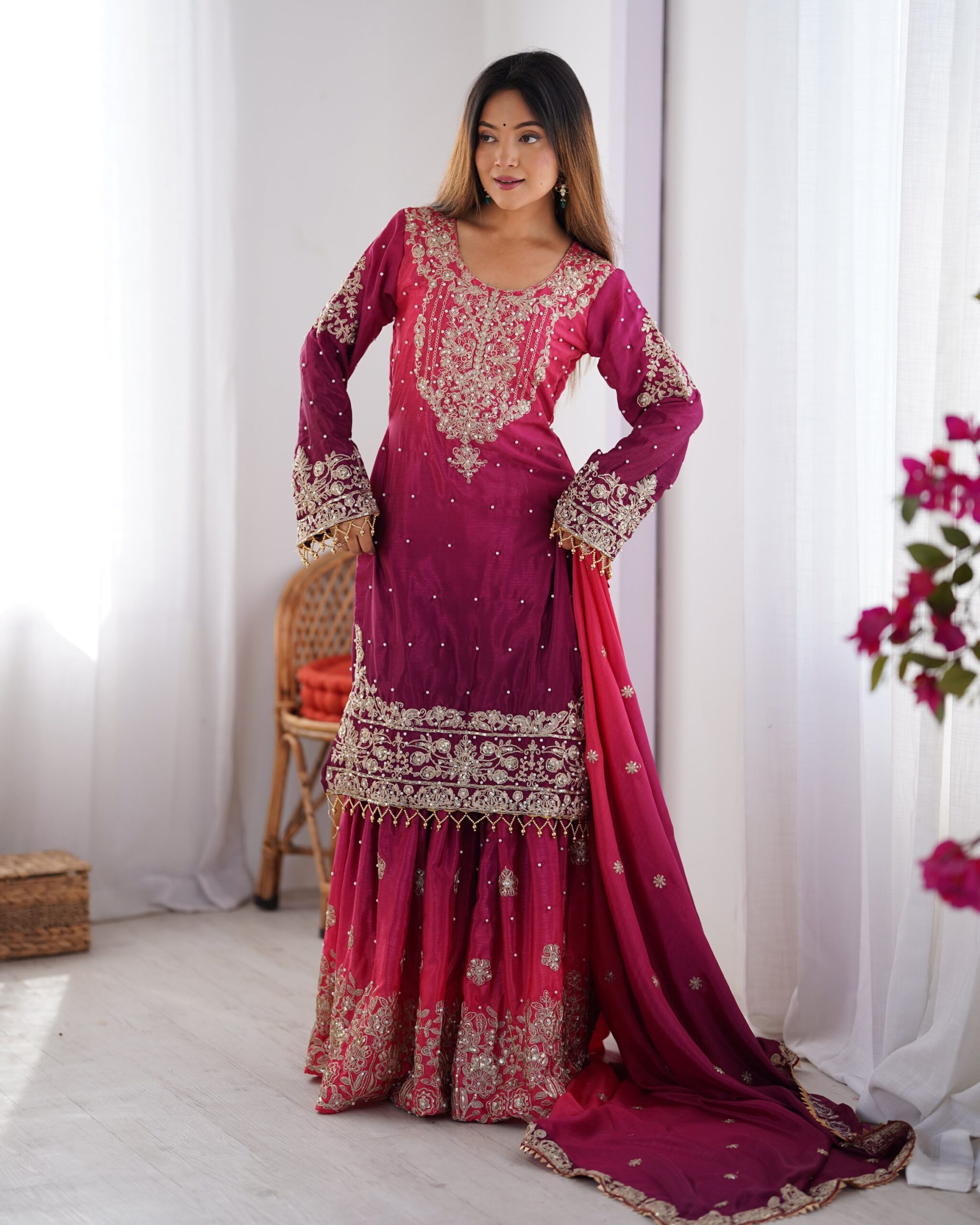 Designer Palazzo Set - Image 16