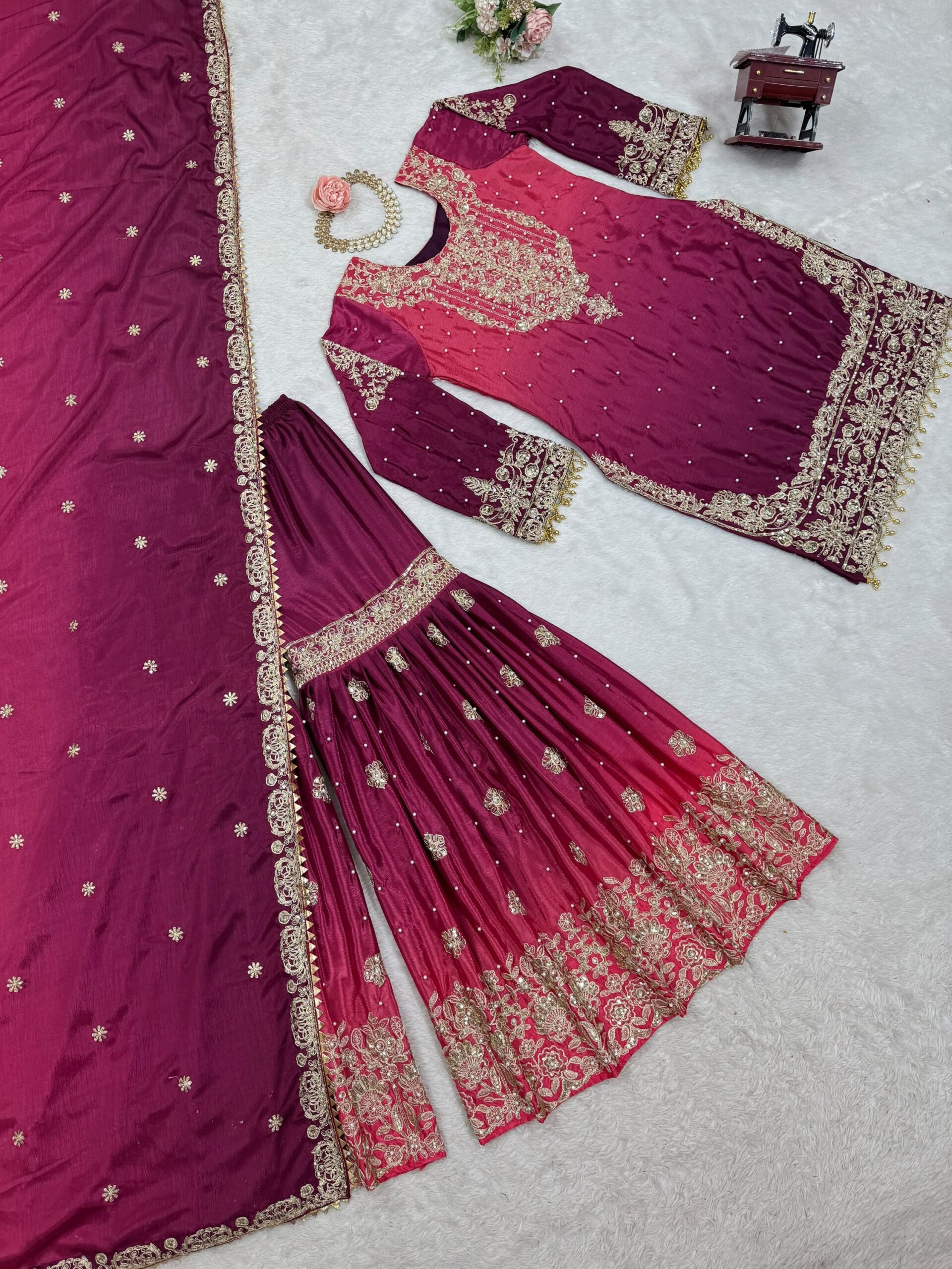 Designer Palazzo Set - Image 18