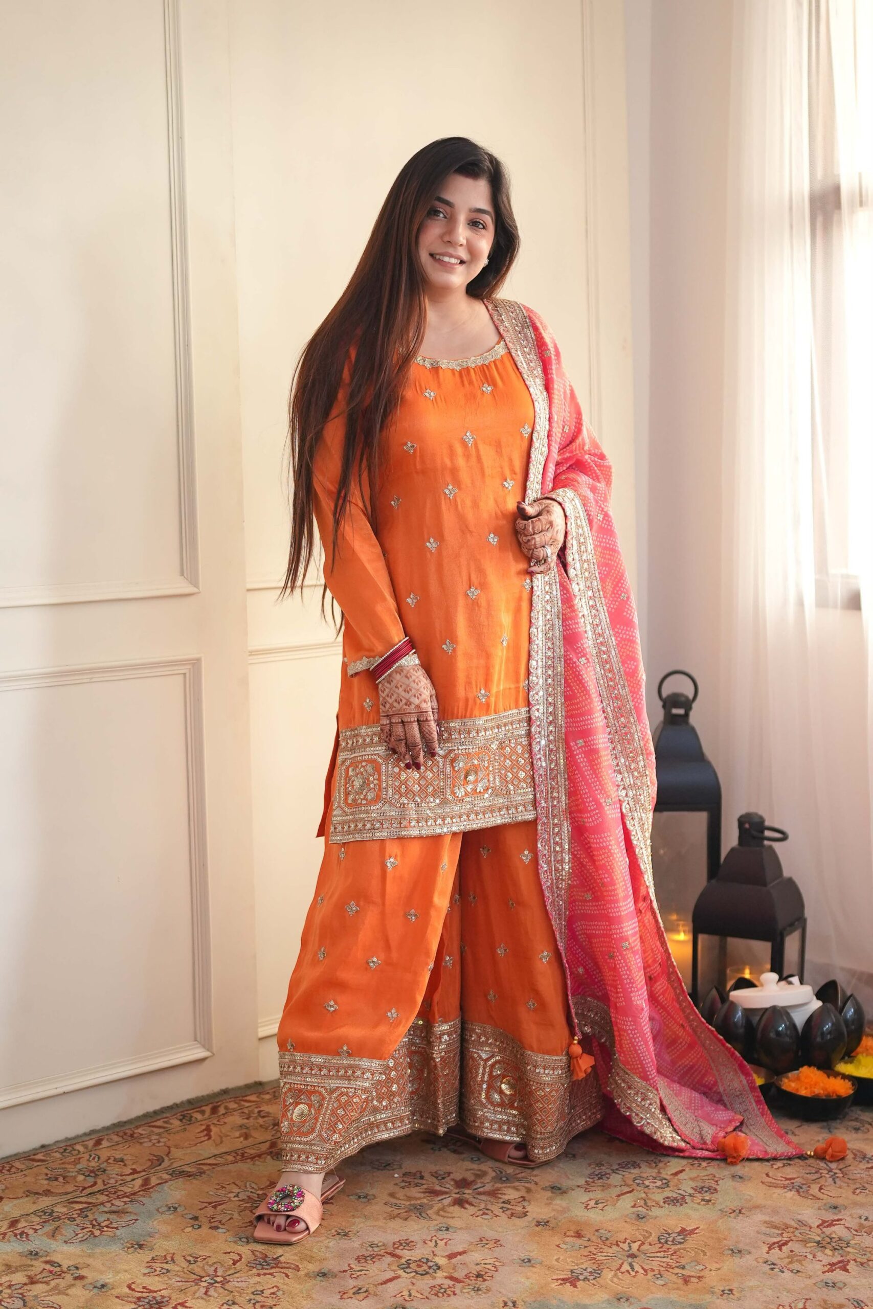 Designer Embroidered Palazzo Set