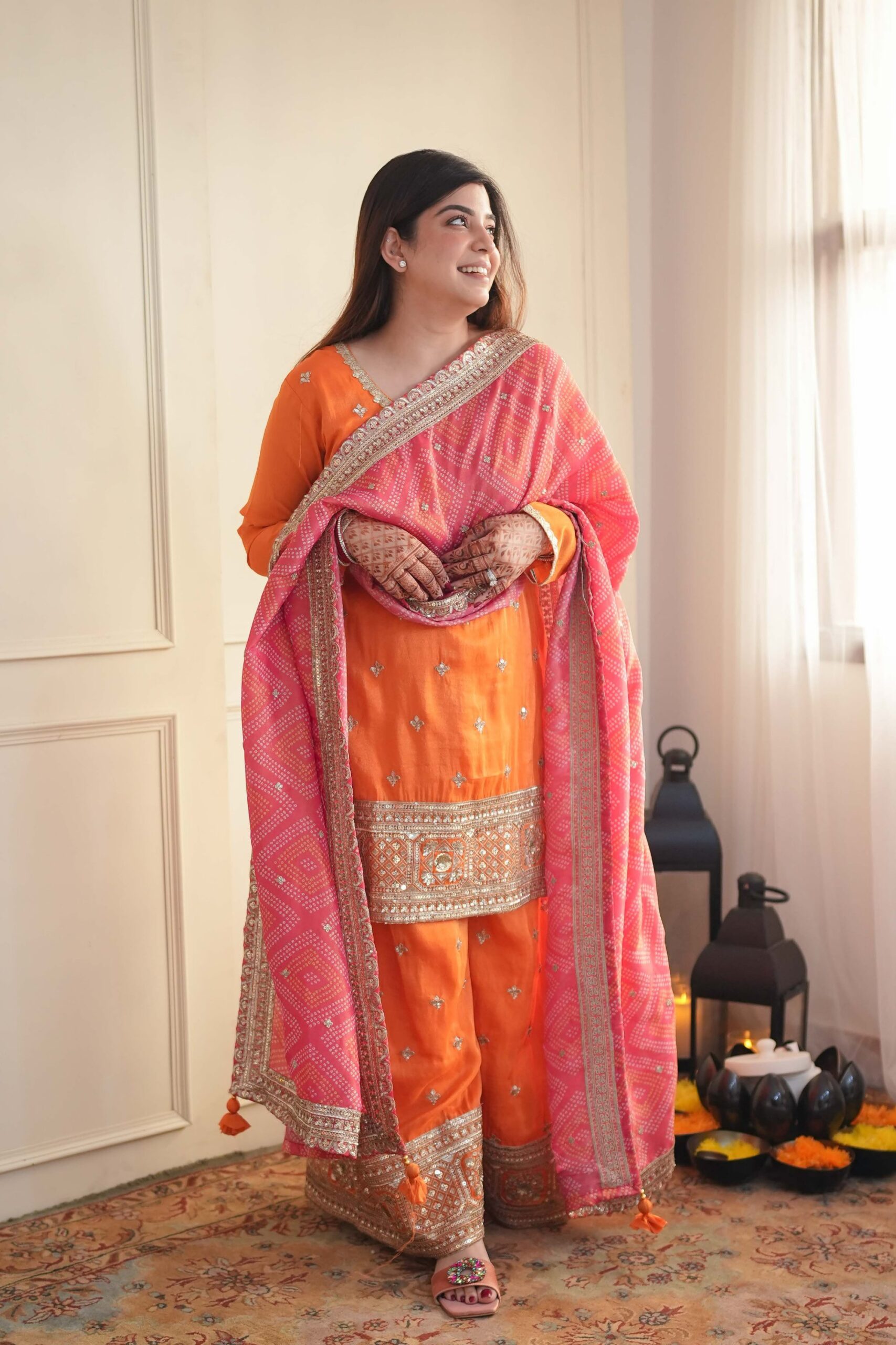 Designer Embroidered Palazzo Set - Image 2