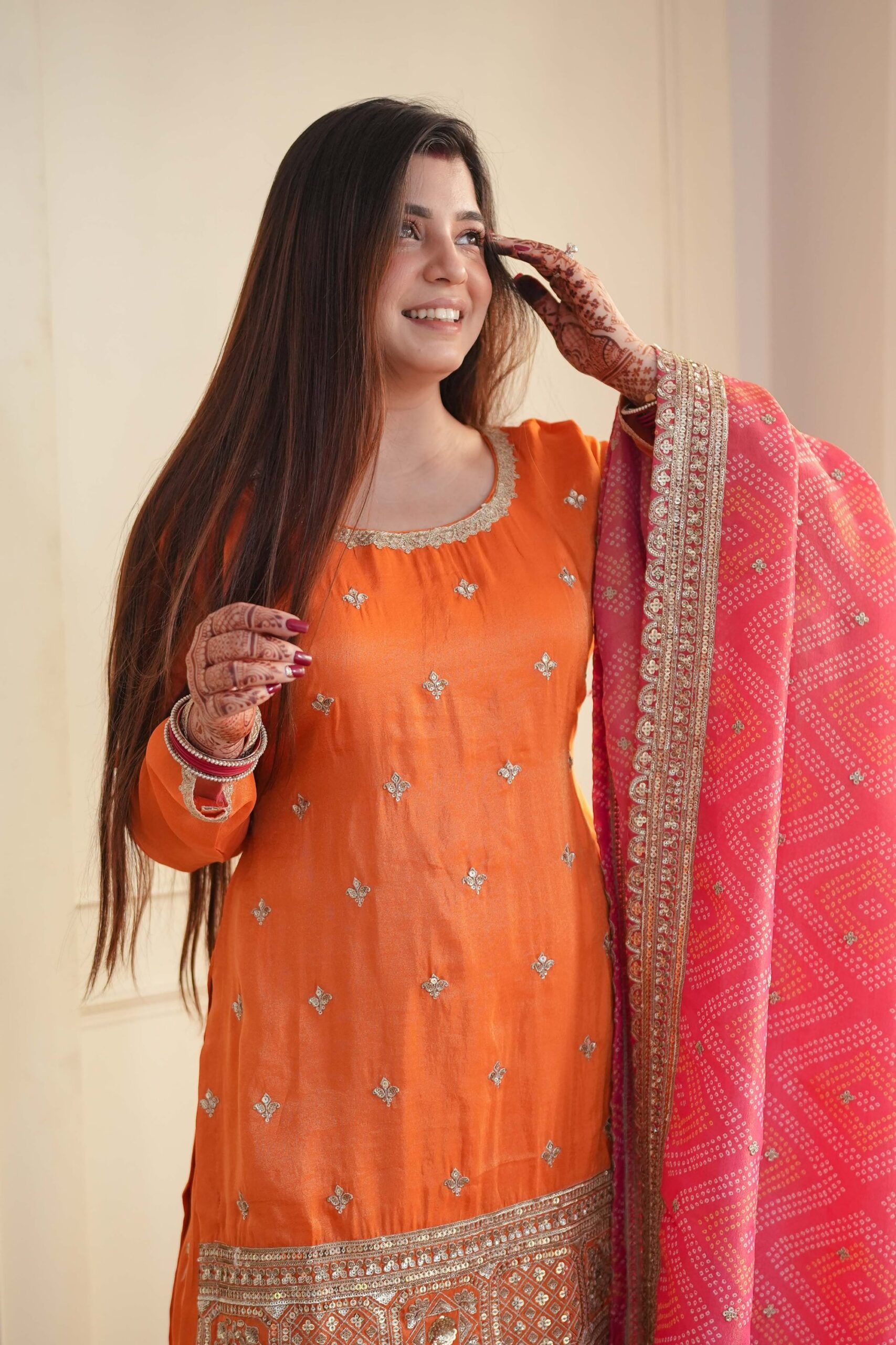 Designer Embroidered Palazzo Set - Image 4