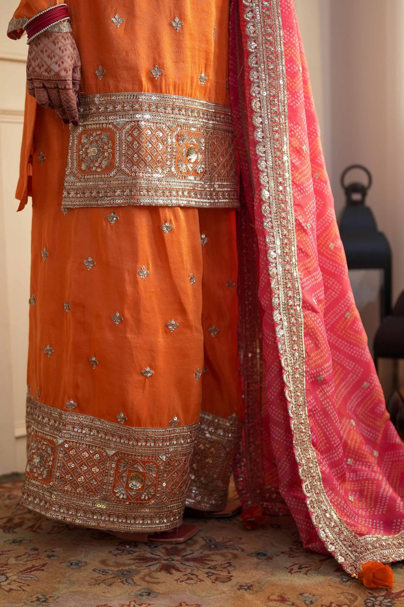Designer Embroidered Palazzo Set - Image 5