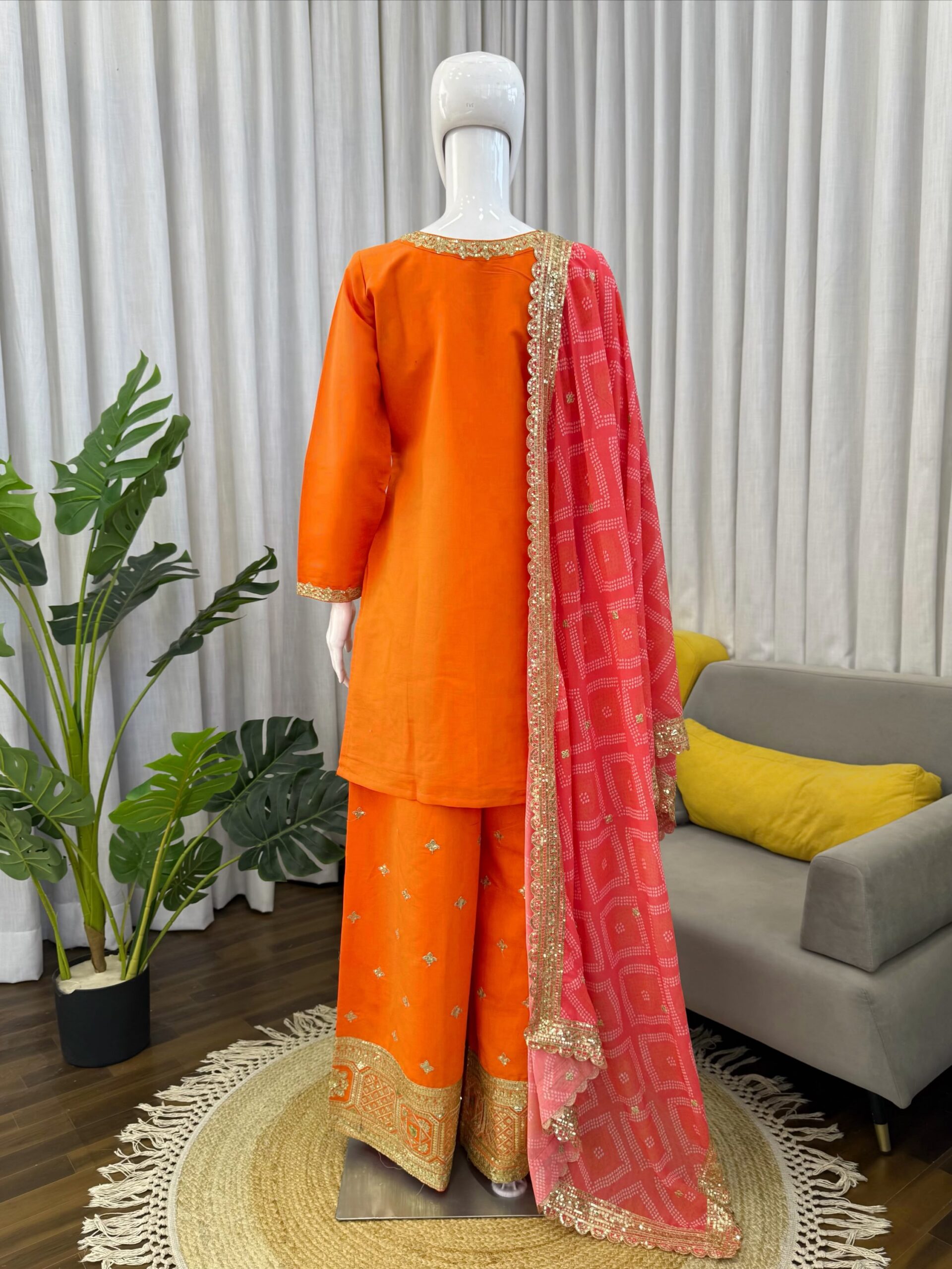 Designer Embroidered Palazzo Set - Image 11