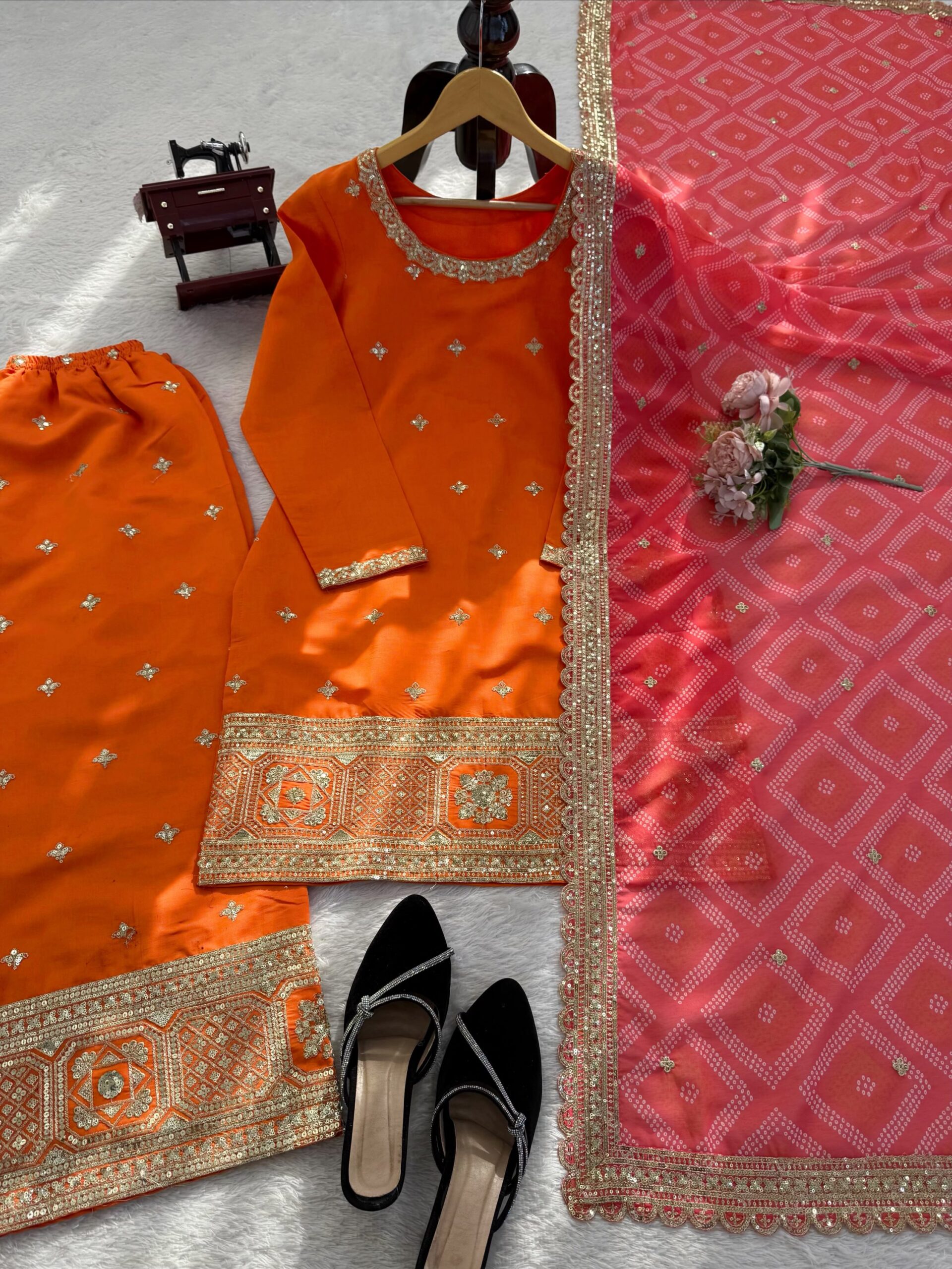Designer Embroidered Palazzo Set - Image 12