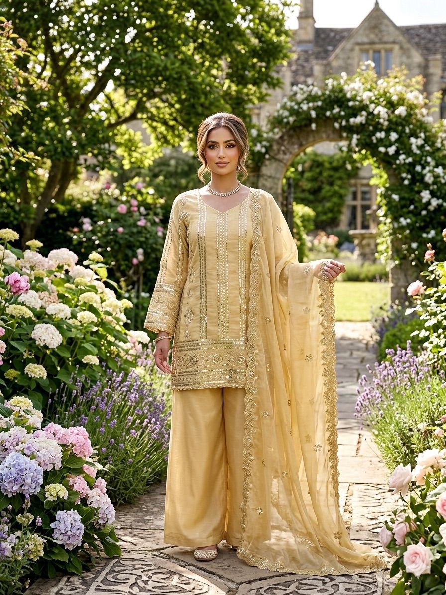 Designer Palazzo Set - Elegant Ethnic Wear