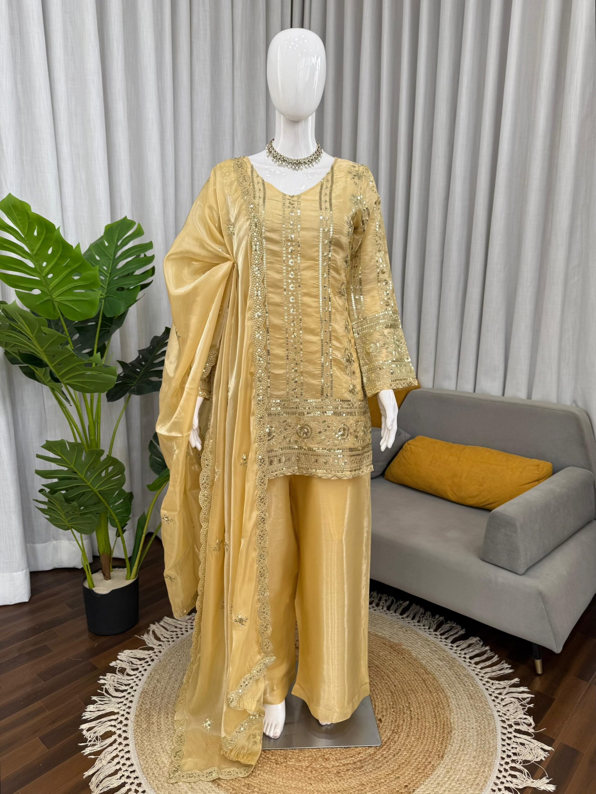 Designer Palazzo Set - Elegant Ethnic Wear - Image 4