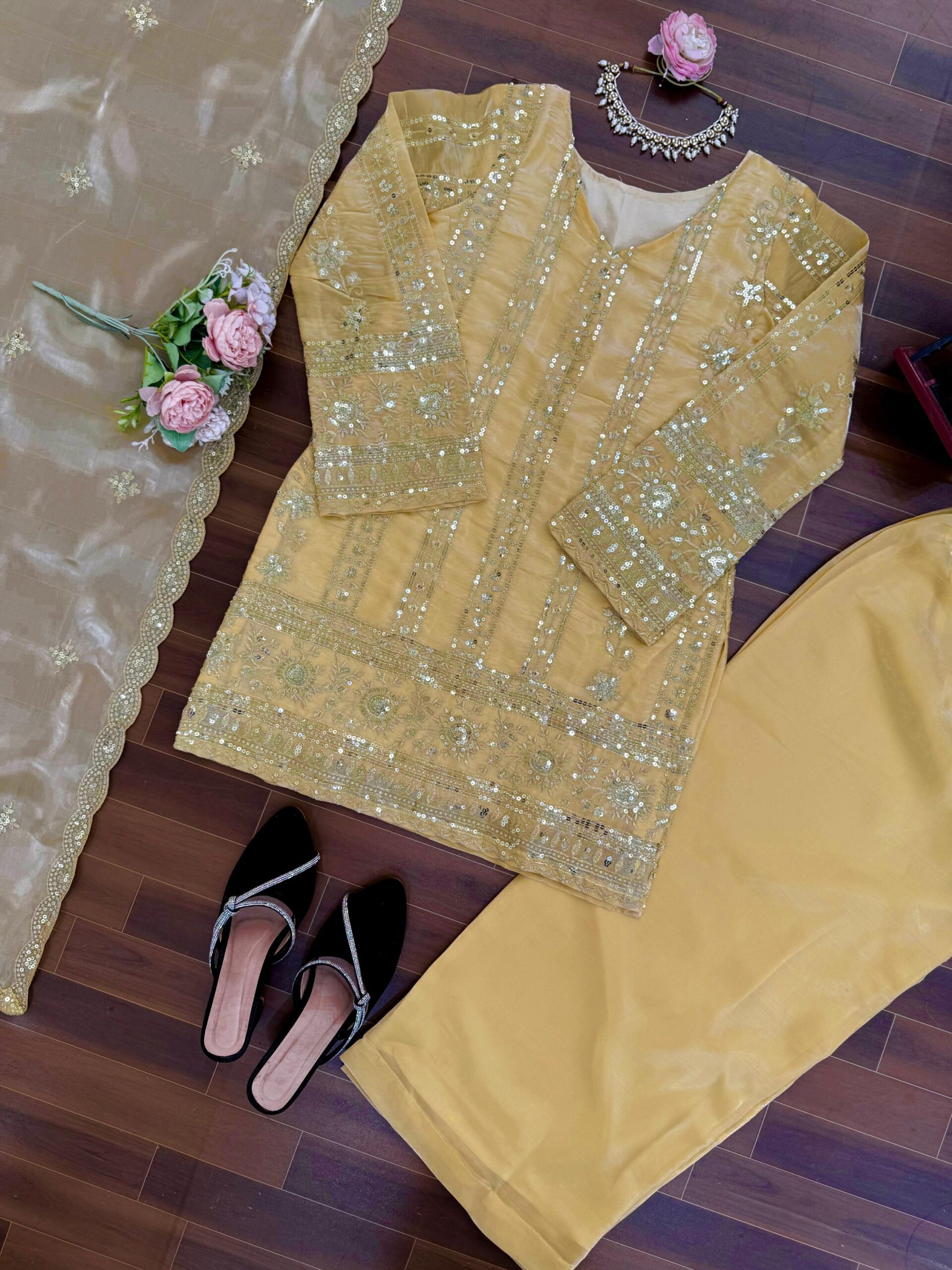 Designer Palazzo Set - Elegant Ethnic Wear - Image 8