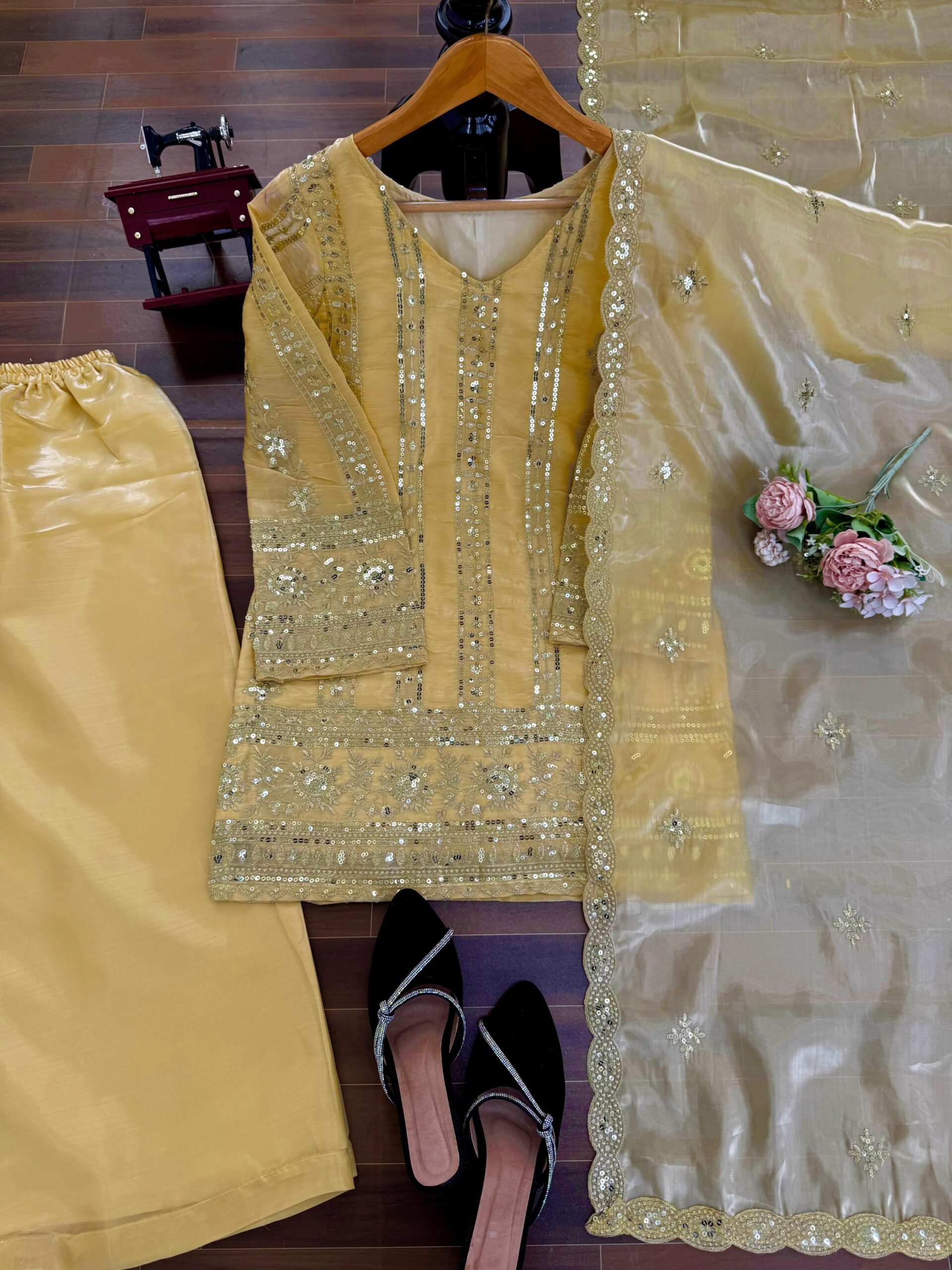 Designer Palazzo Set - Elegant Ethnic Wear - Image 11