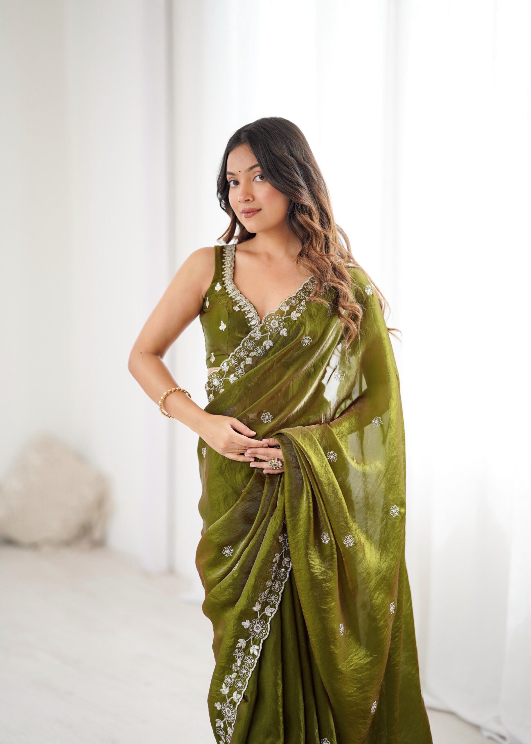 Designer Embroidered Saree - Image 14