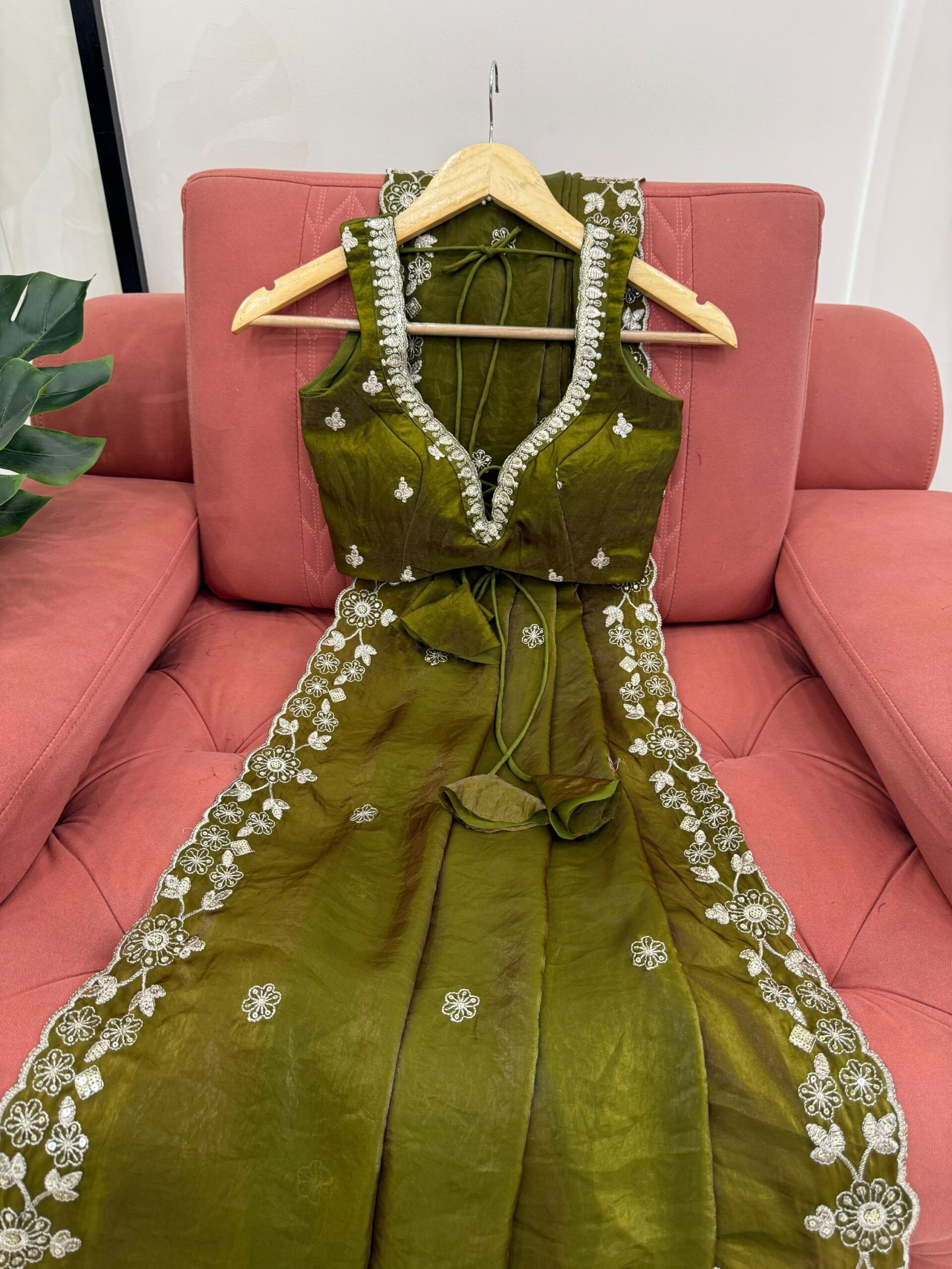 Designer Embroidered Saree - Image 24
