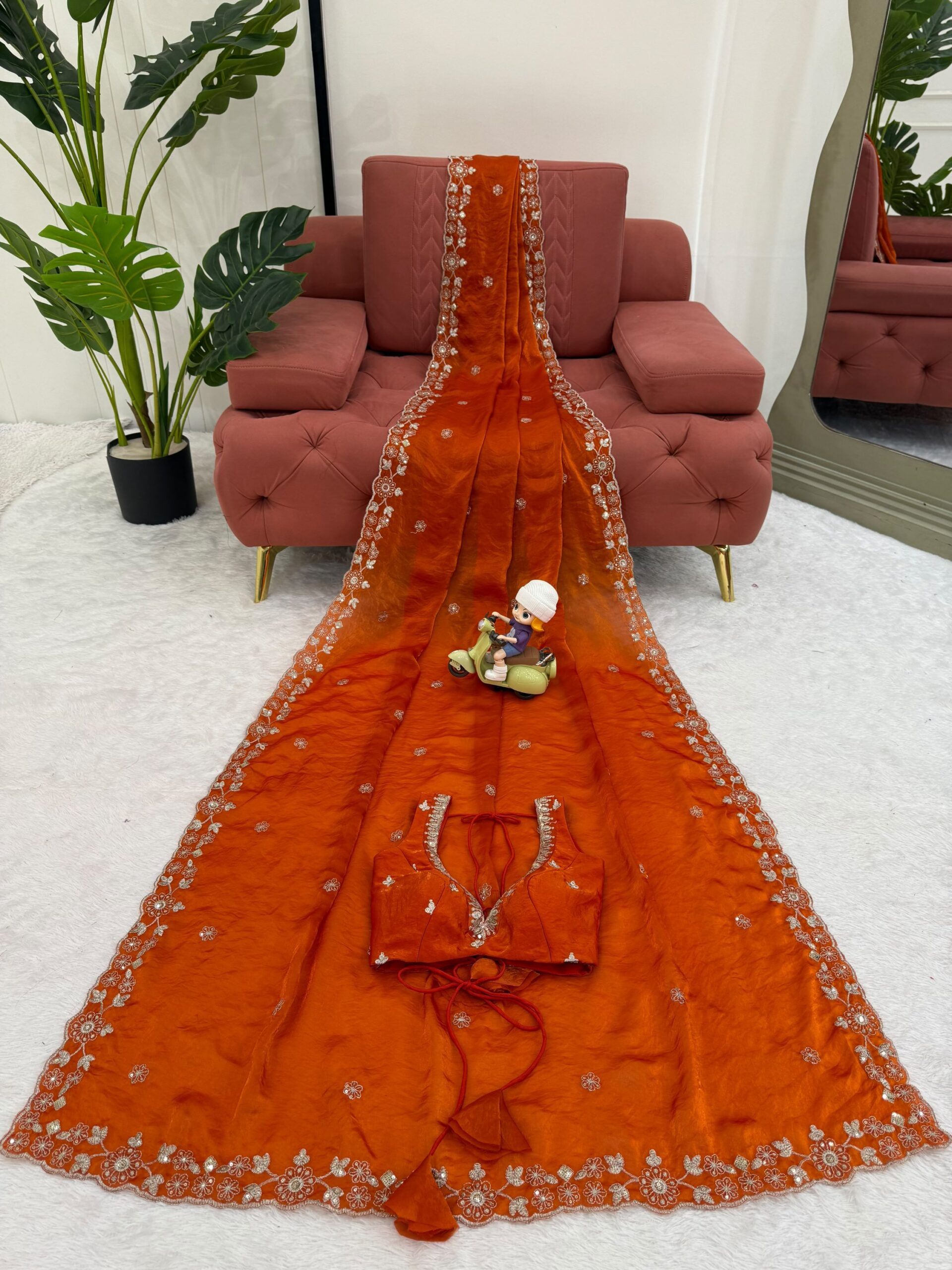 Designer Embroidered Saree - Image 10