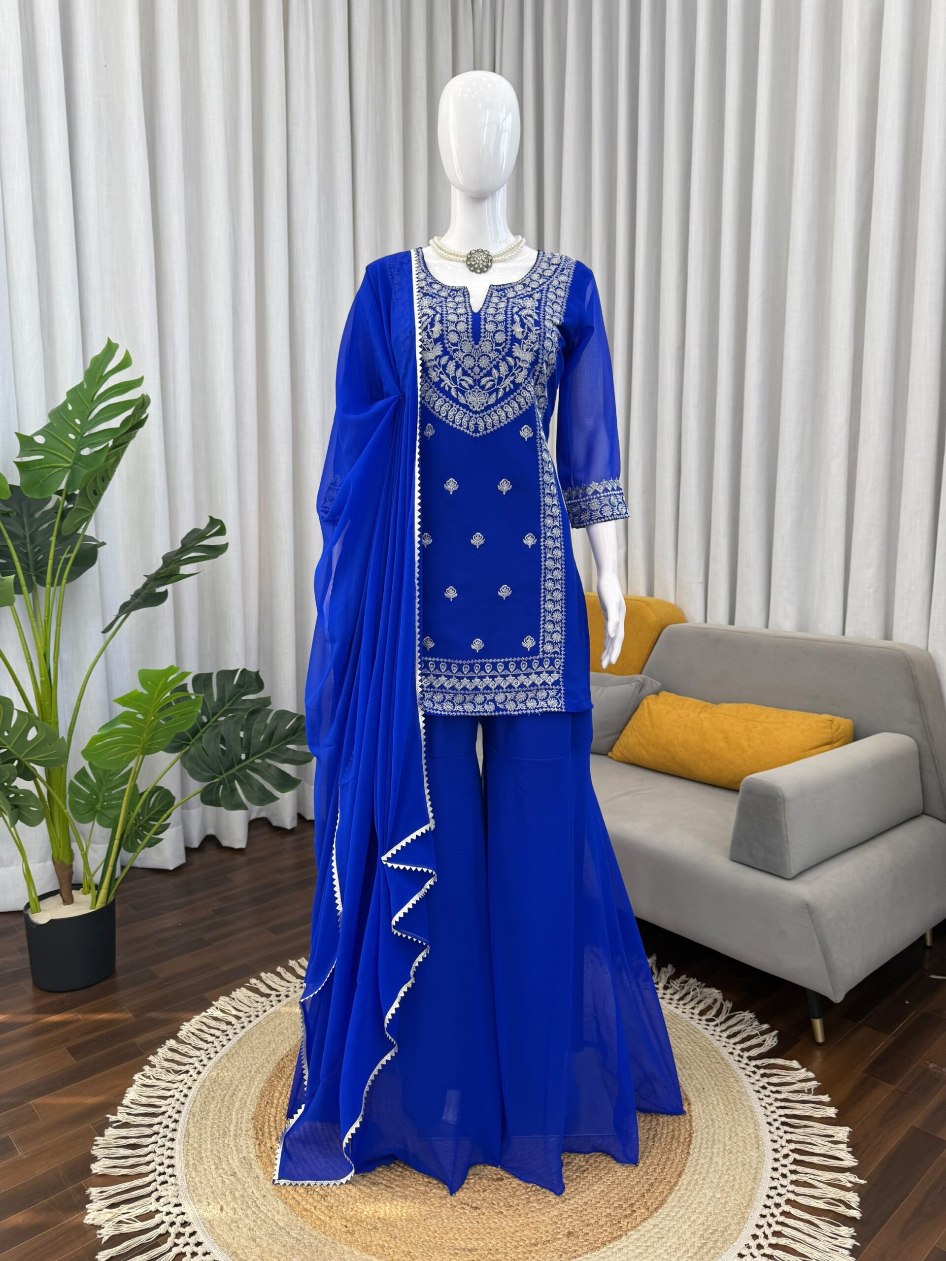 Pretty Embroidered Sharara Set - Image 2