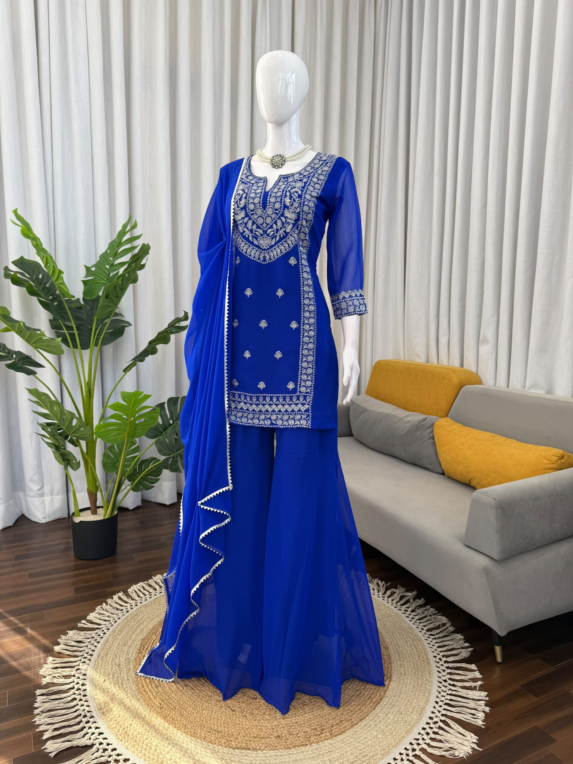 Pretty Embroidered Sharara Set
