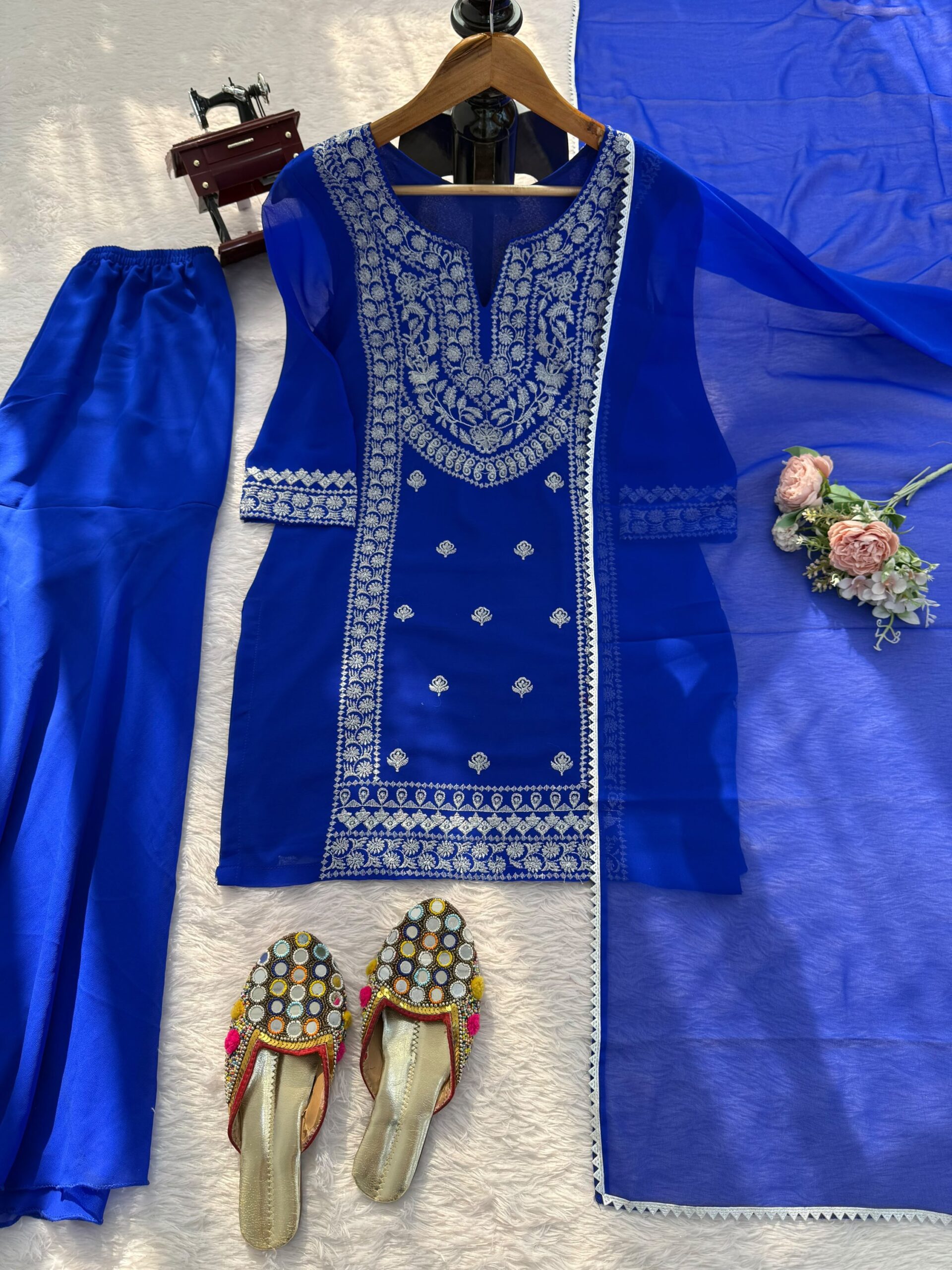 Pretty Embroidered Sharara Set - Image 4