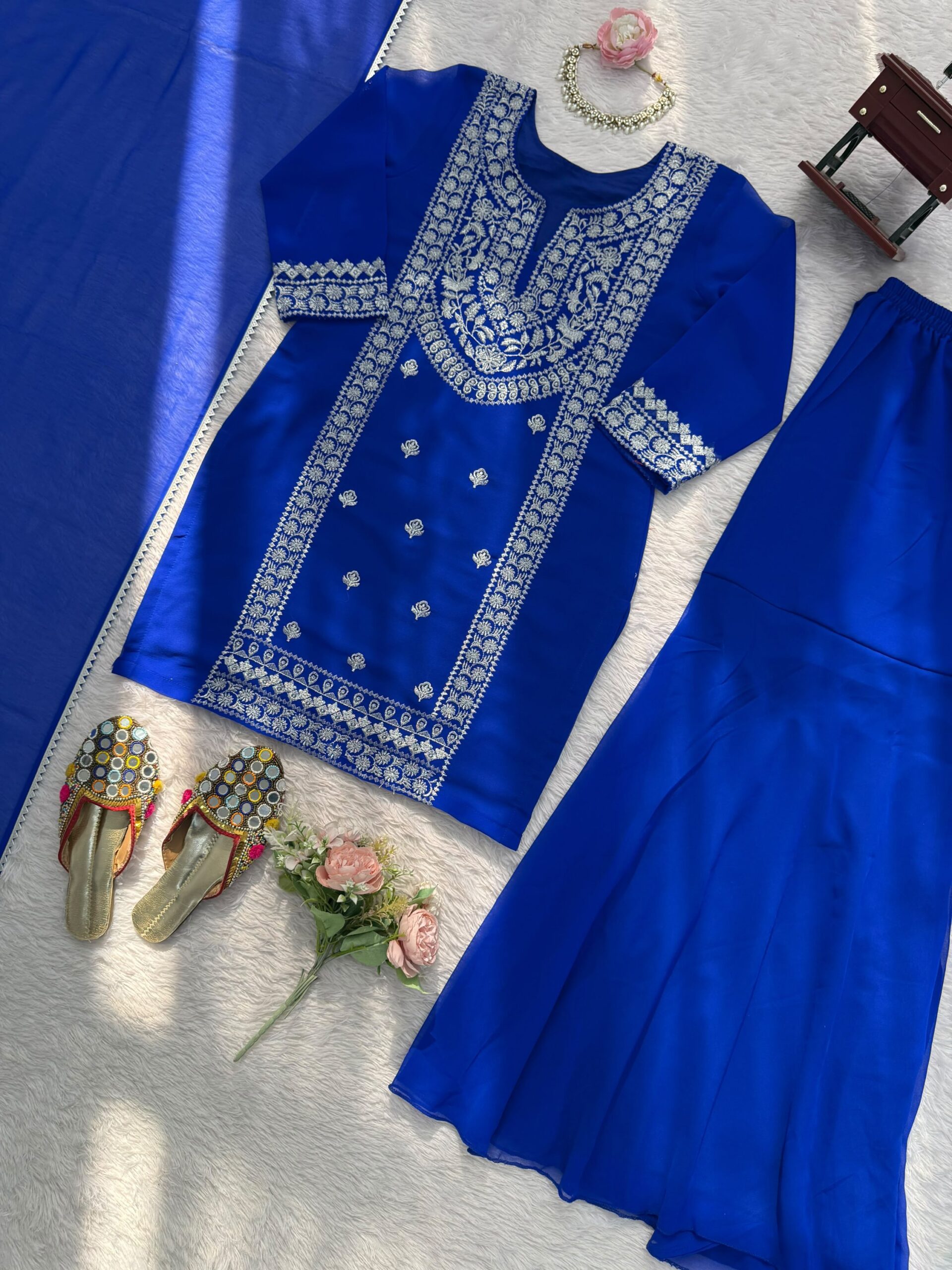 Pretty Embroidered Sharara Set - Image 5