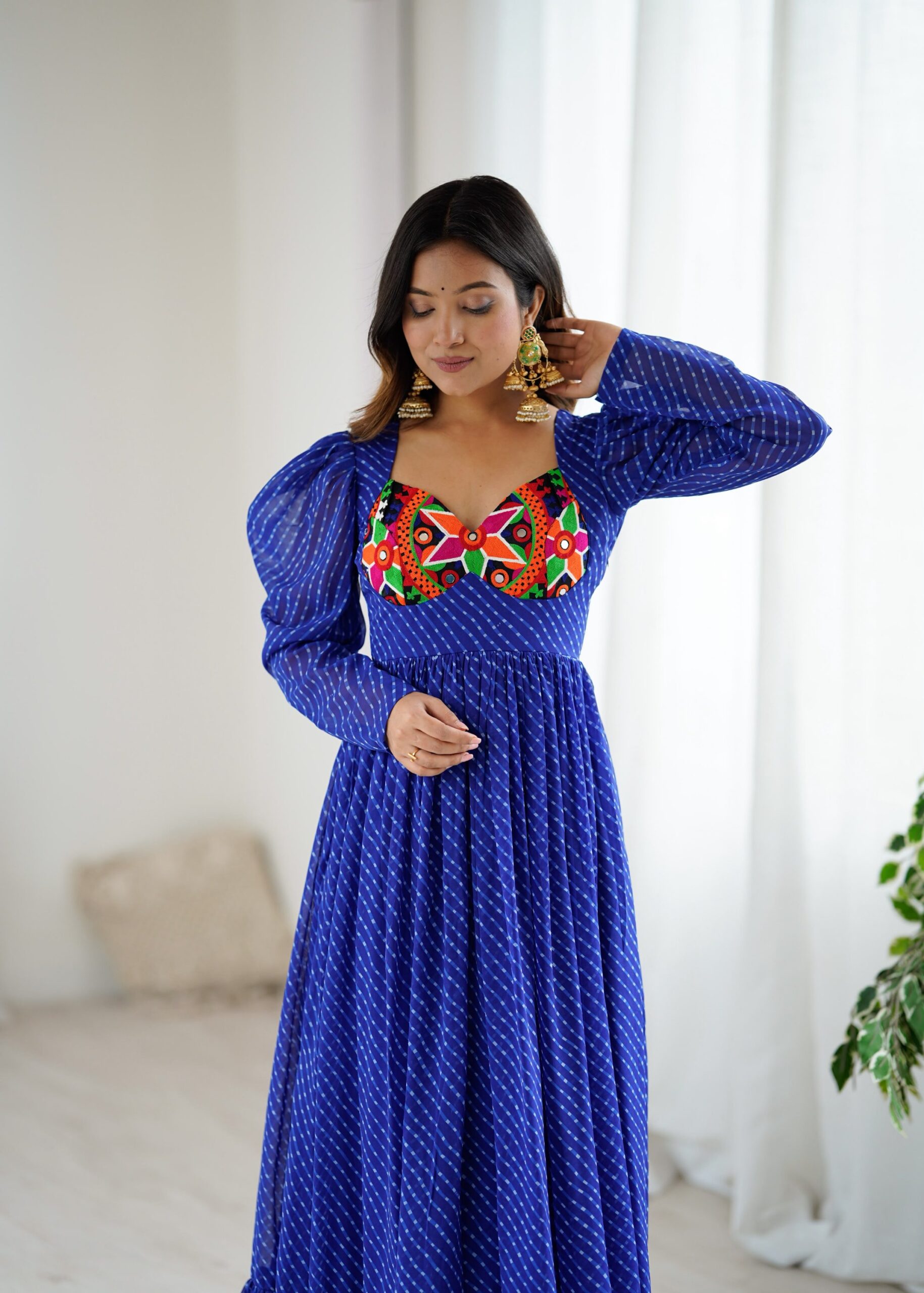 Navratri Special Patch Work Bandhani Kurti - Image 8