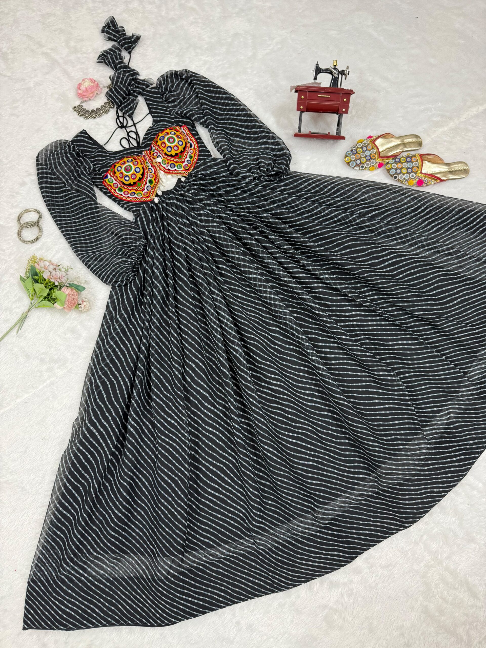 Navratri Special Patch Work Bandhani Kurti - Image 27