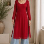 Corset-Style Kurti with Lace Work