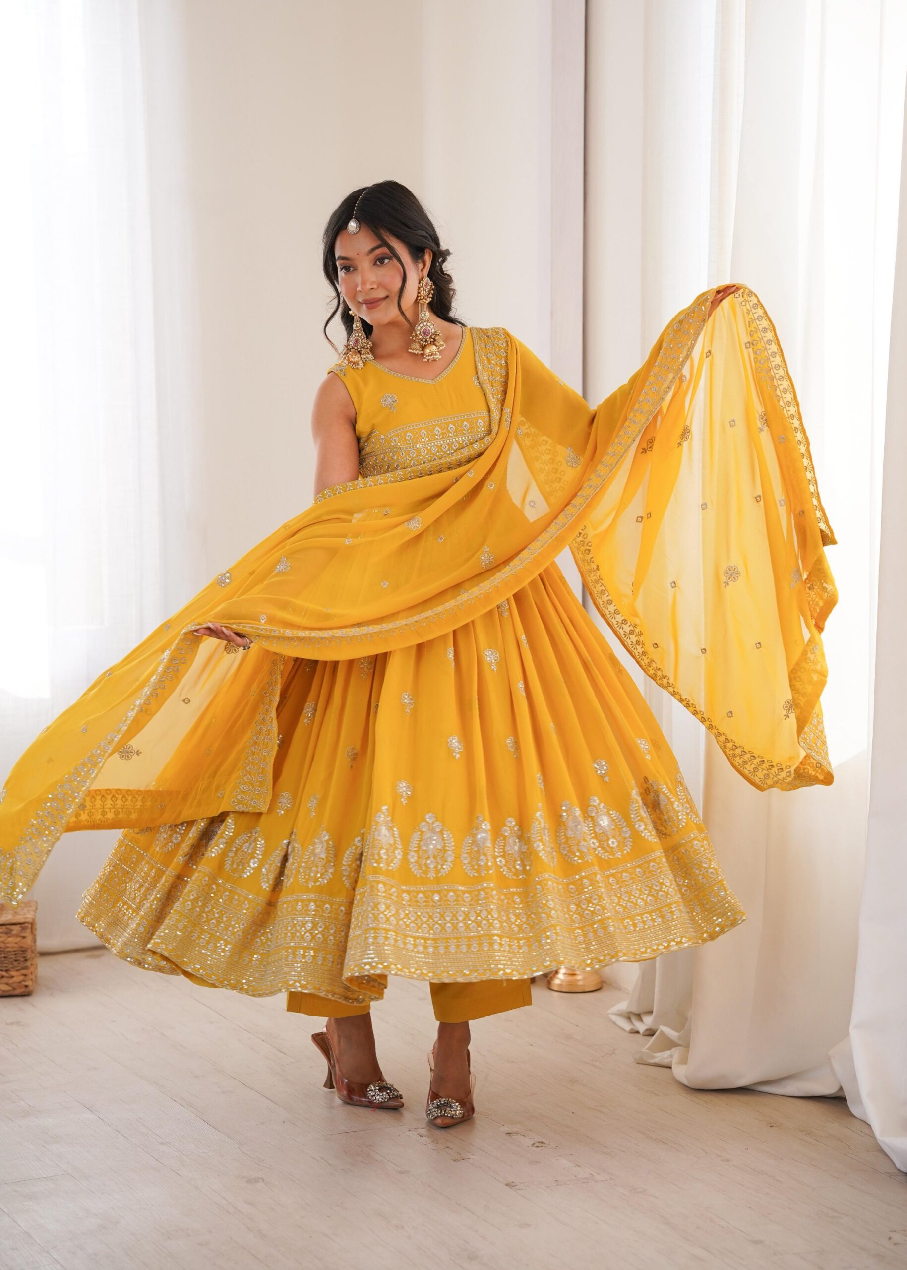 Sunshine Mirrorwork Anarkali Set