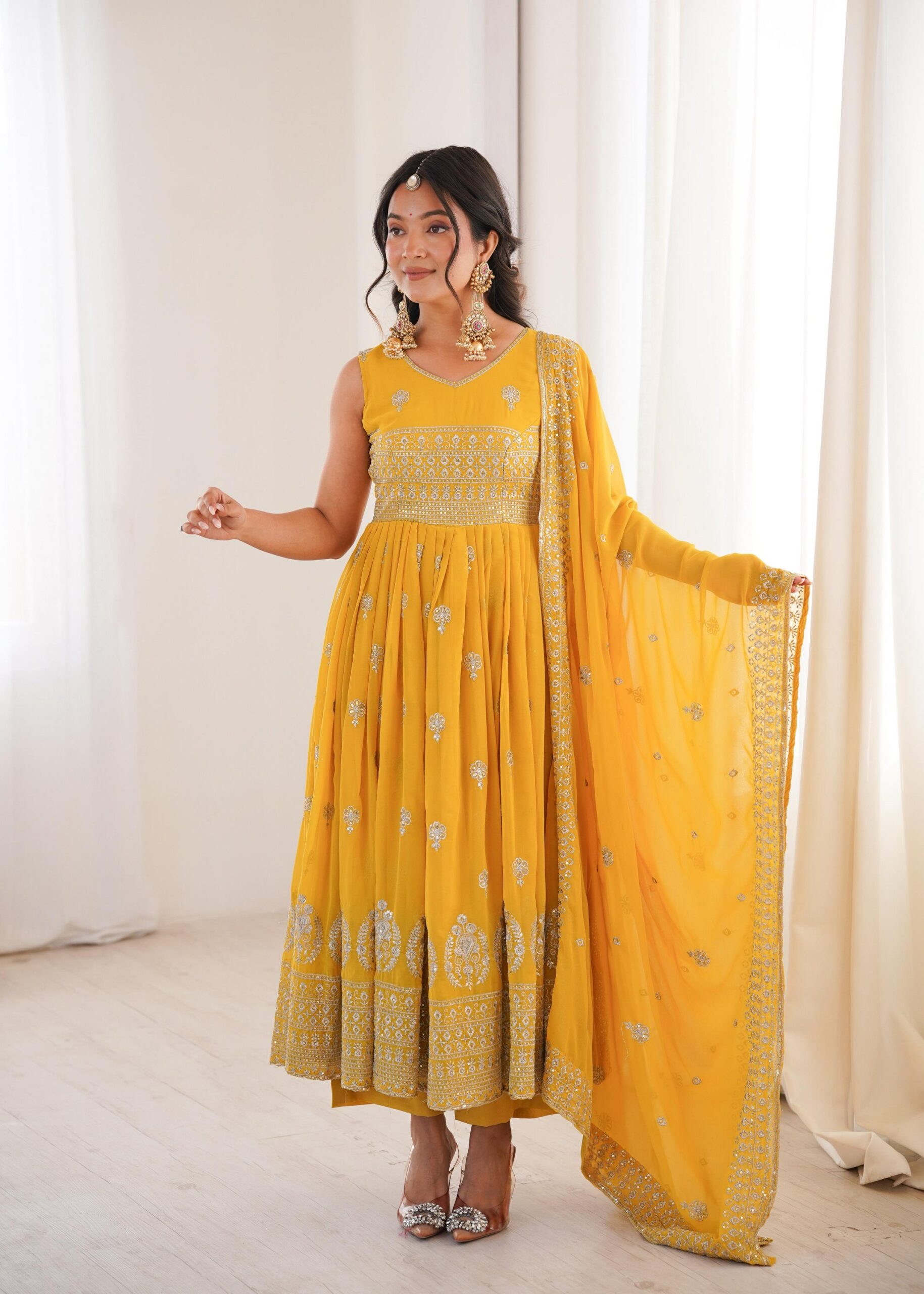 Sunshine Mirrorwork Anarkali Set - Image 5