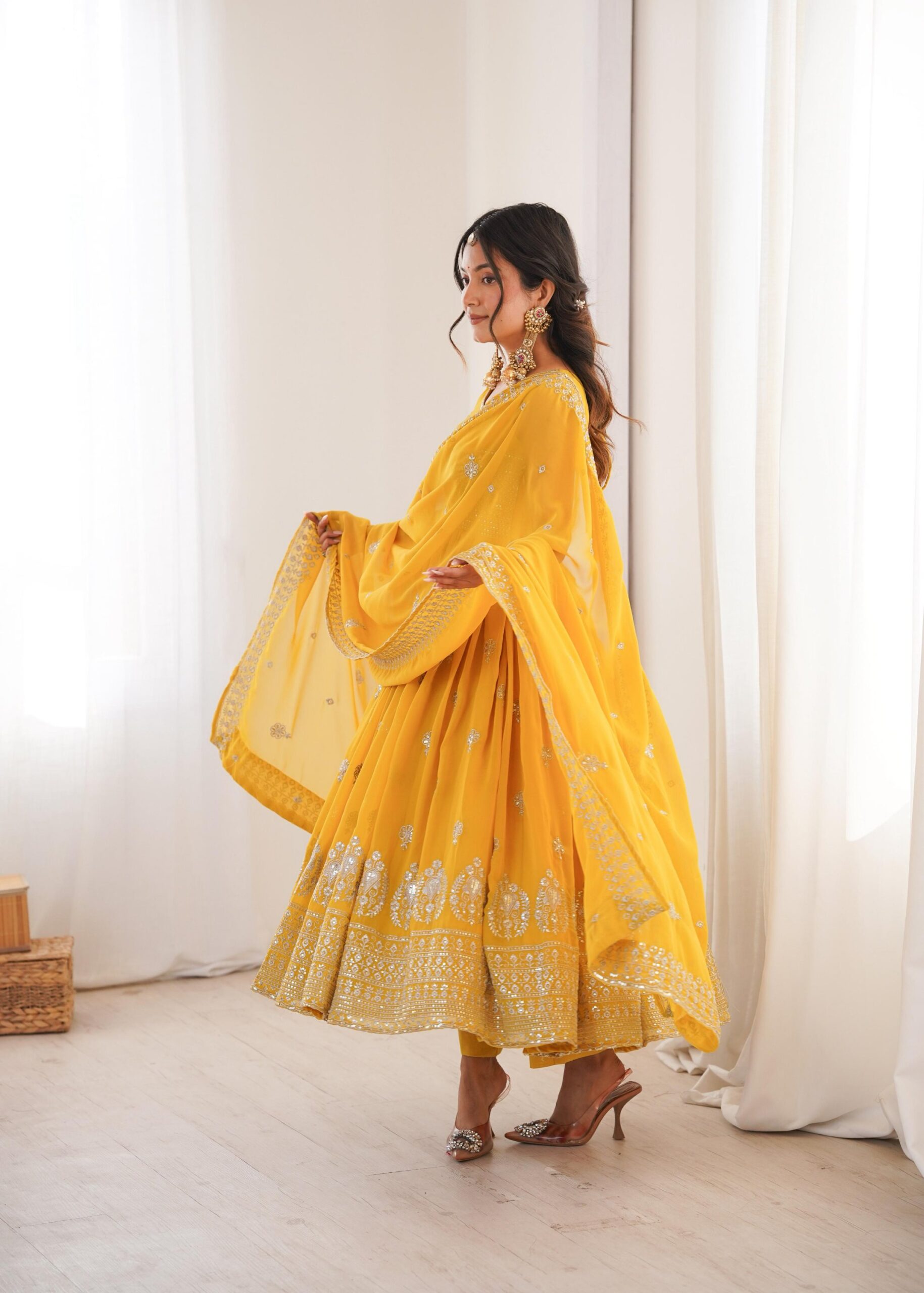 Sunshine Mirrorwork Anarkali Set - Image 8