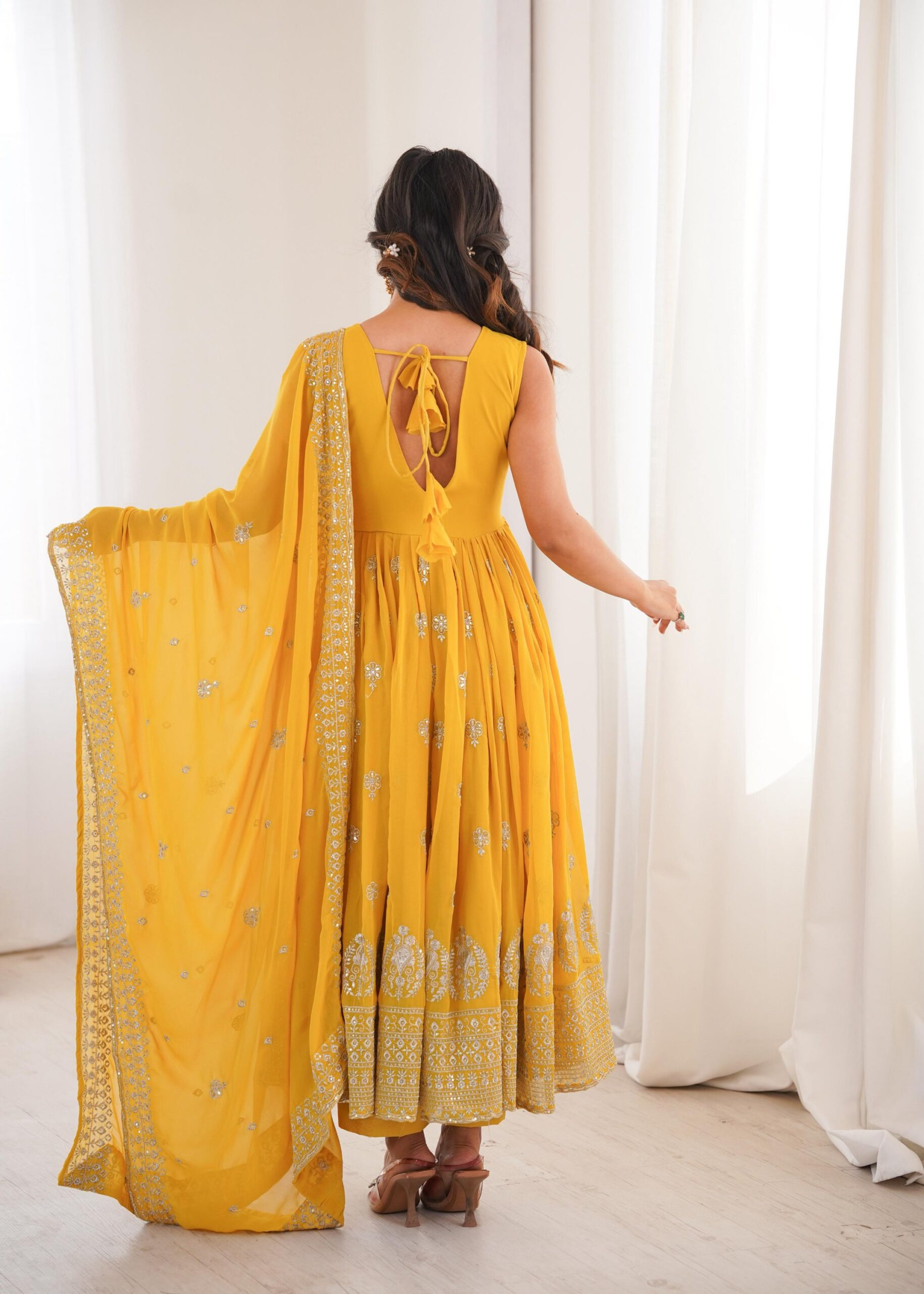 Sunshine Mirrorwork Anarkali Set - Image 6
