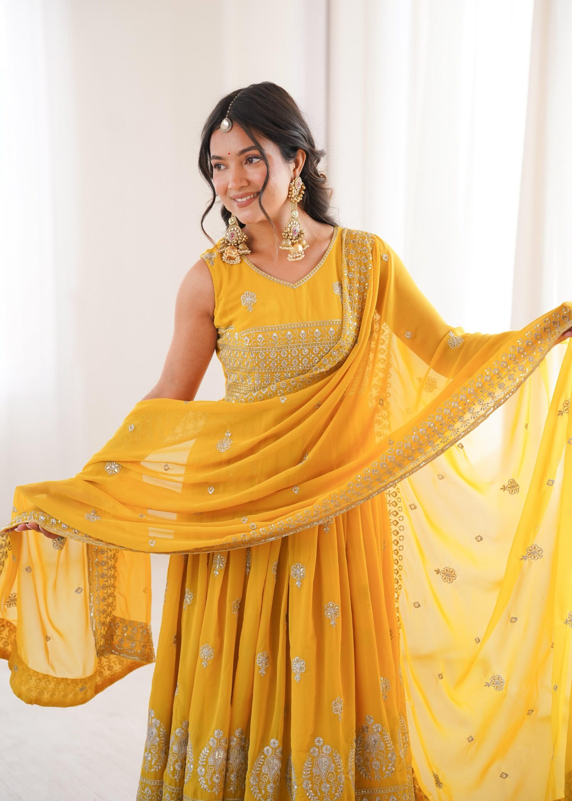 Sunshine Mirrorwork Anarkali Set - Image 3