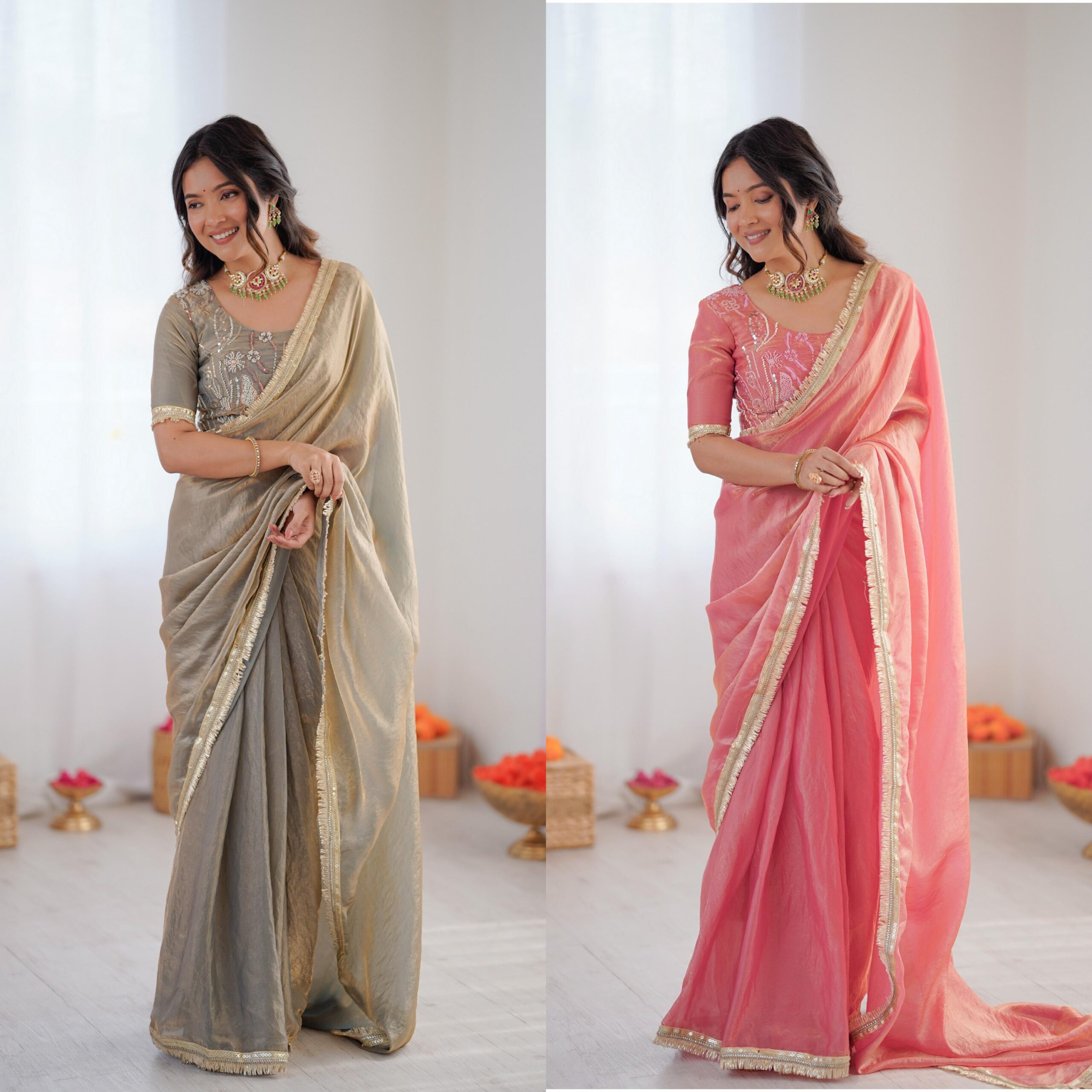 Regal Fendi Silk Ready to Wear Saree